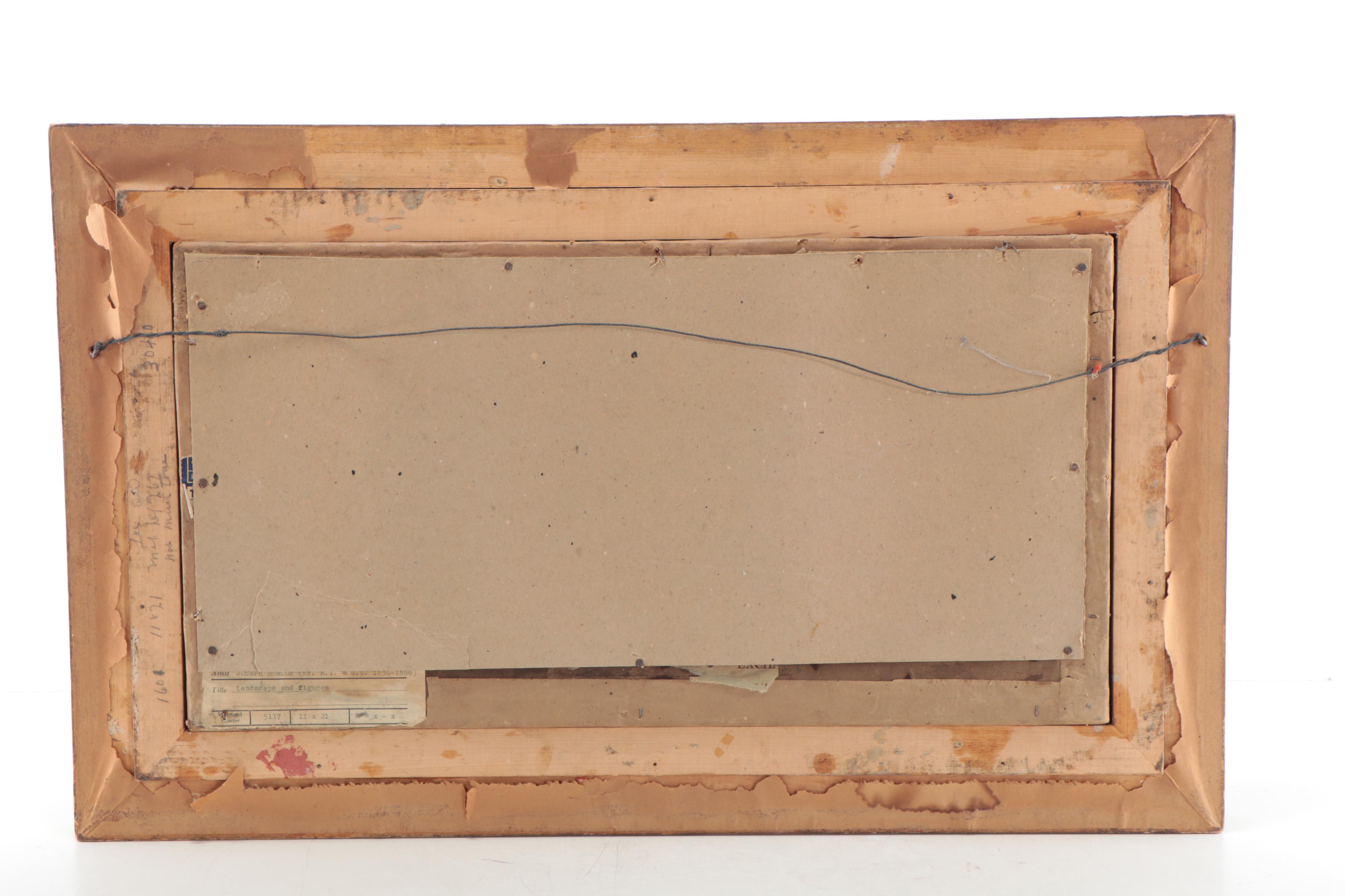 Joseph Horlor Oil Painting "Timber Hauling," Circa 1855