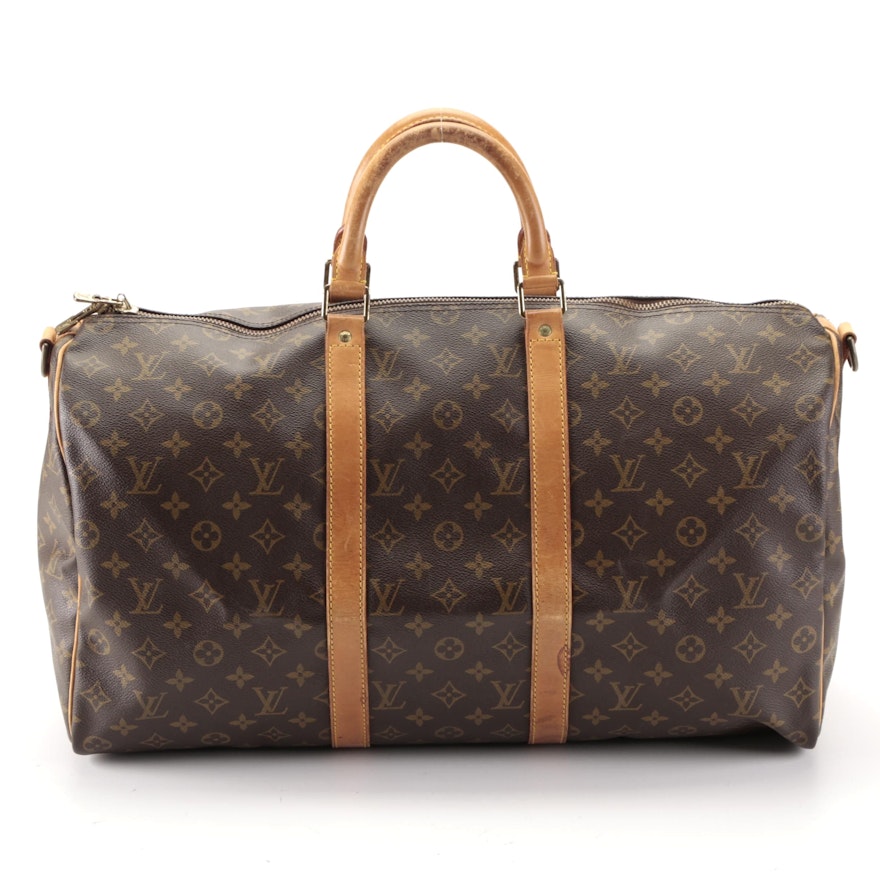 Louis Vuitton Keepall 50 Bandoulière in Monogram Canvas