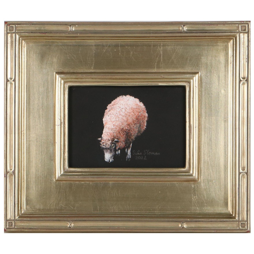 Siân Sloman Oil Painting of Sheep, 2022