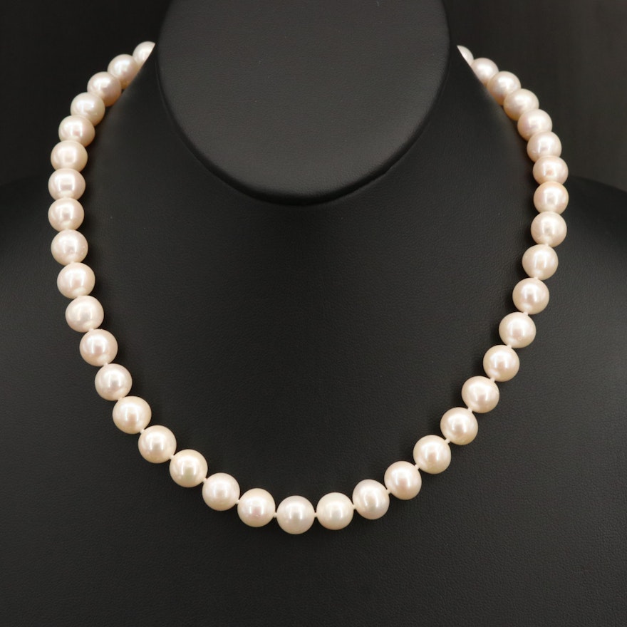 Pearl Neckalce with 14K Clasp