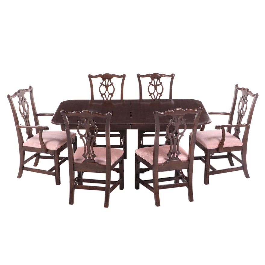 Chippendale Style Cherry Dining Set, Mid to Late 20th Century