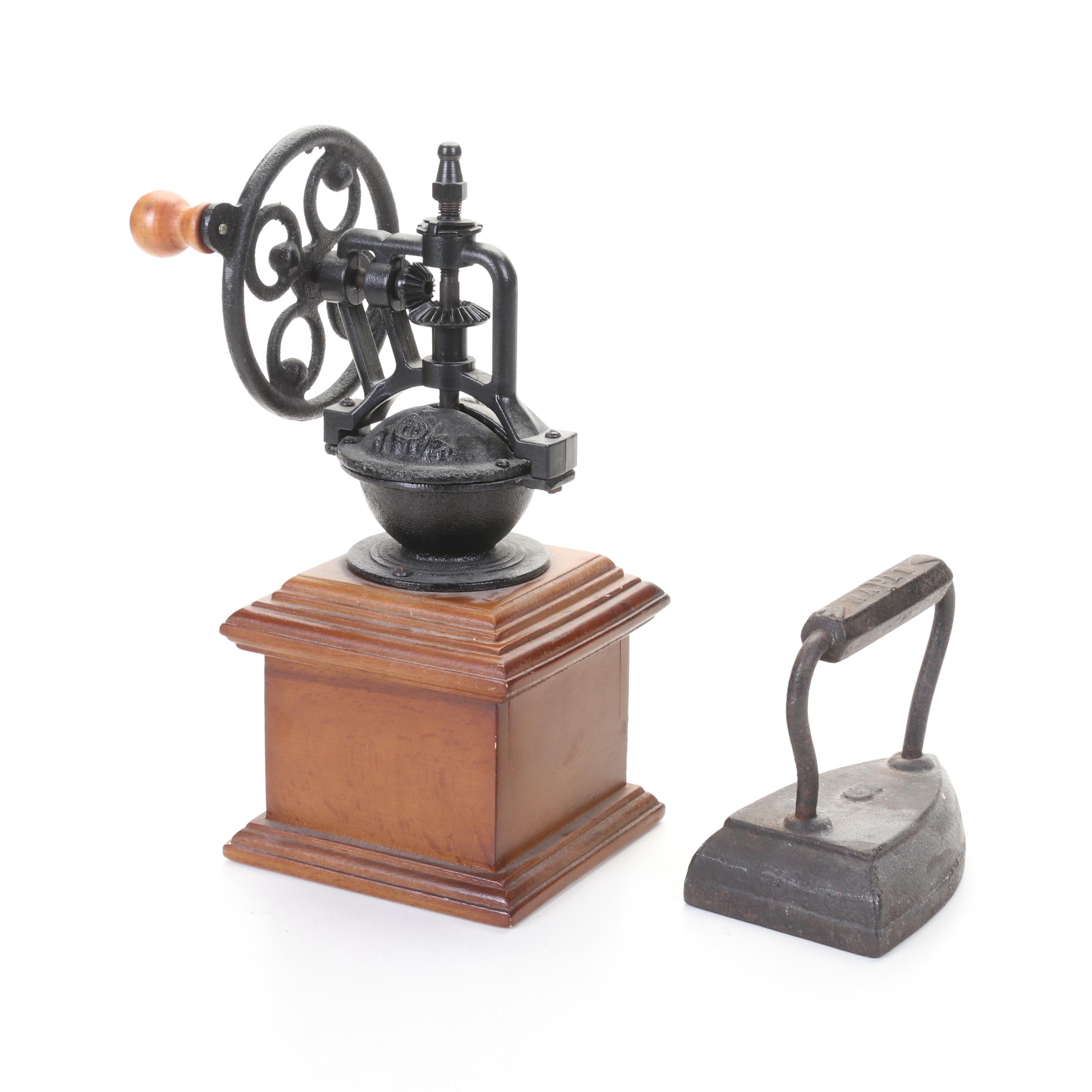 Helmholz & Pauli German Railroad Lantern, Hotpoint Toaster, Sad Iron and More