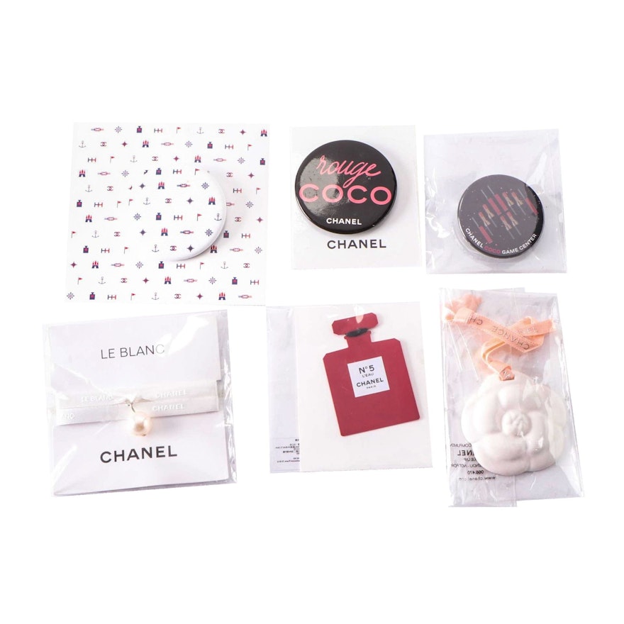 Chanel Promotional Pins and Charms