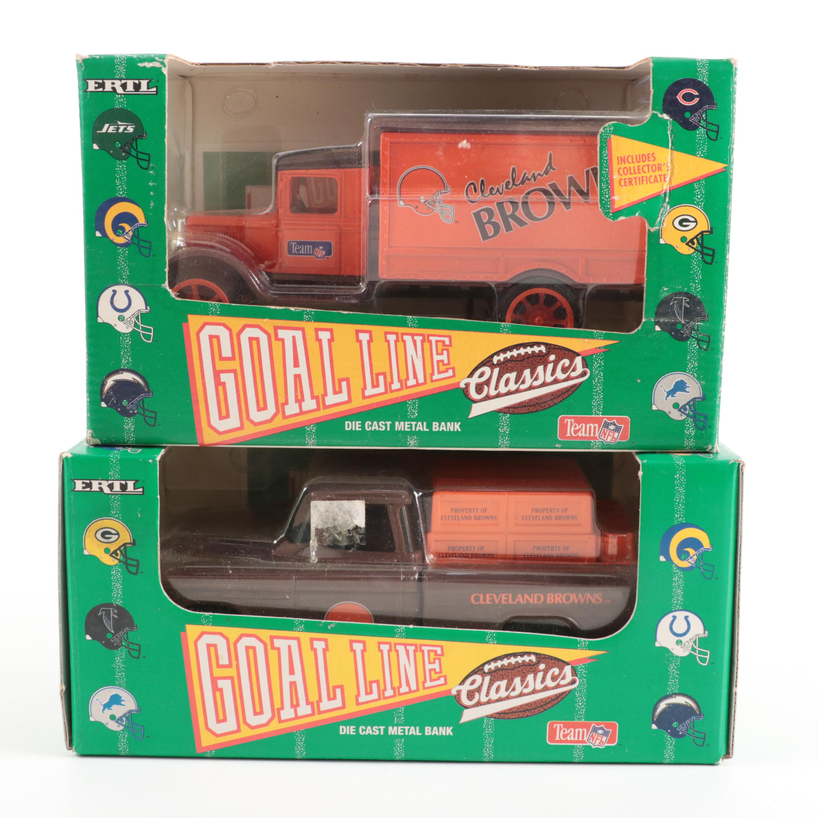 Cleveland Browns Ertl Diecast Metal Truck Banks, Patches, Pinback Buttons