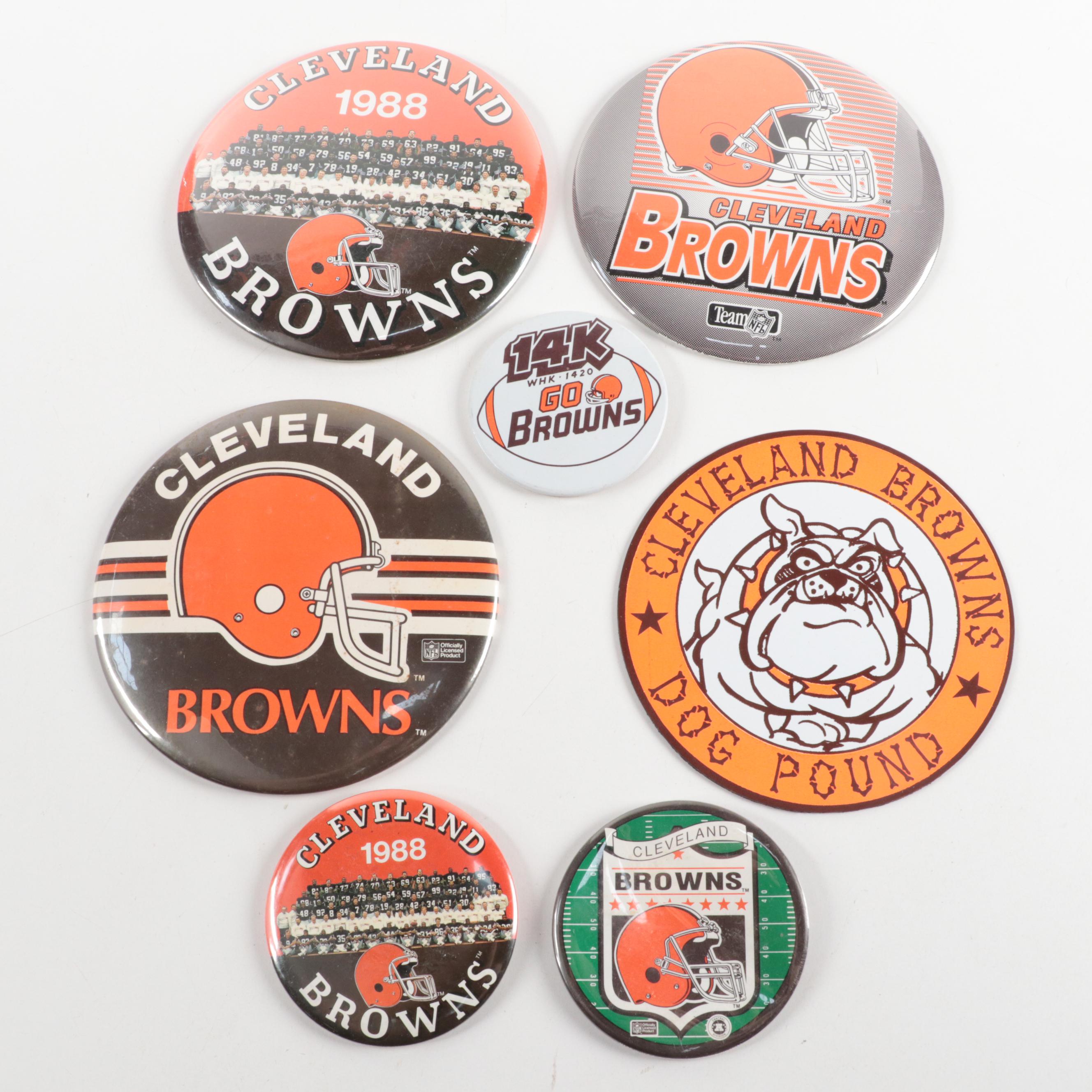 Cleveland Browns Ertl Diecast Metal Truck Banks, Patches, Pinback Buttons