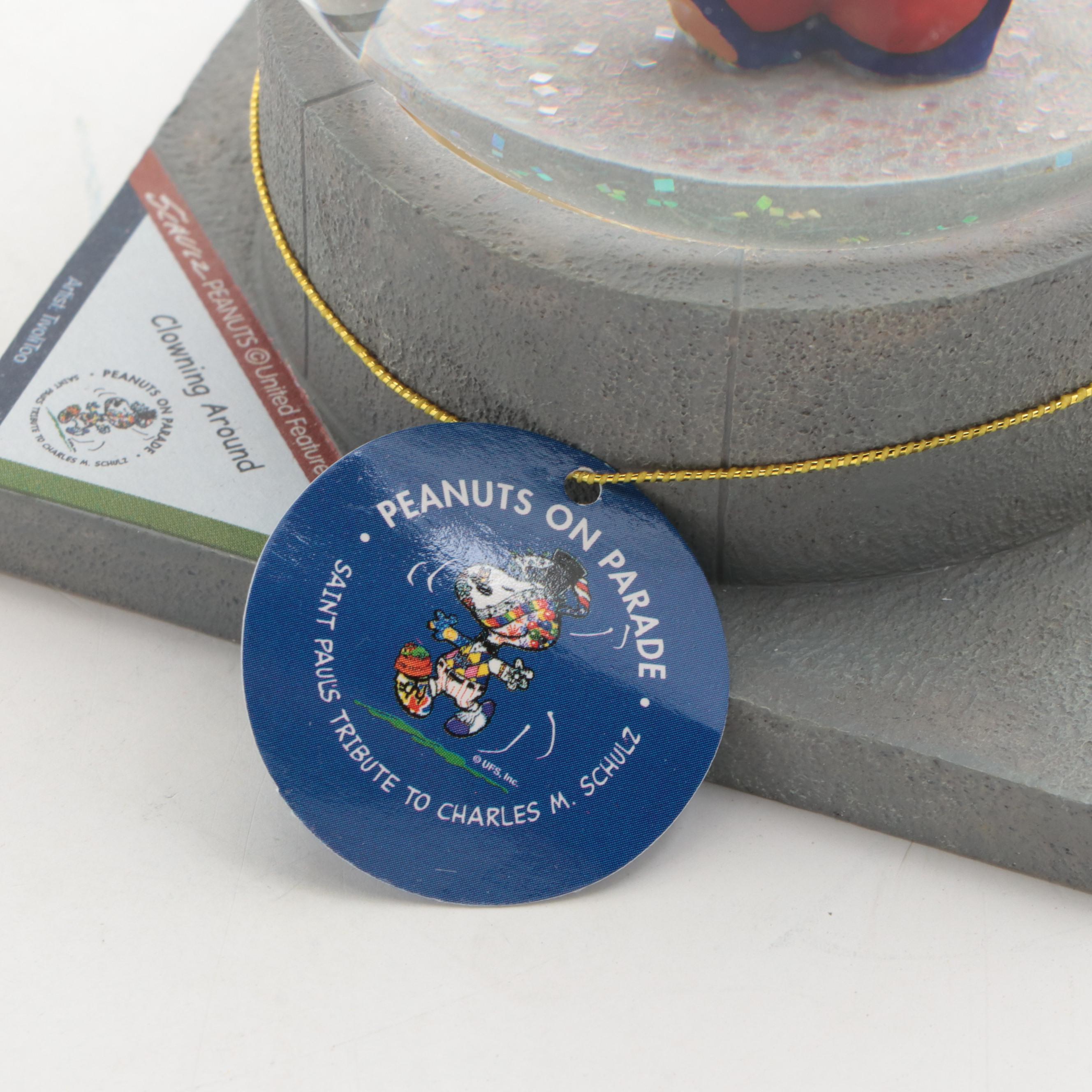 Westland Peanuts on Parade "Clowning Around" Snoopy Snow Globe