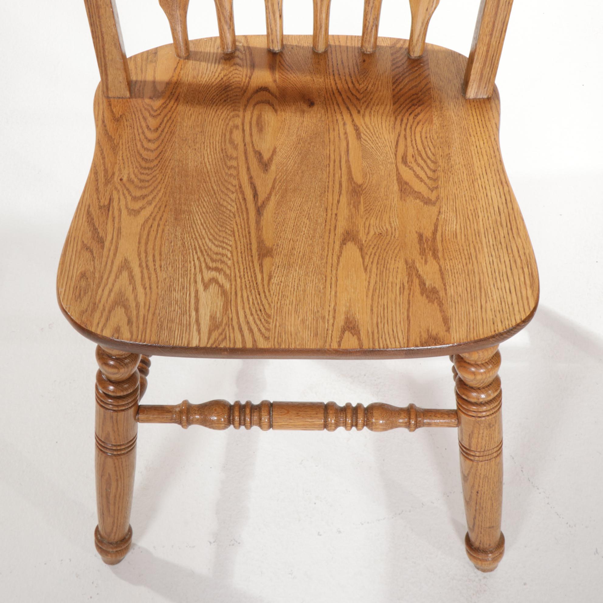 Oak Crest Victorian Style Oak Roll-Top Desk with Chair, Late 20th Century