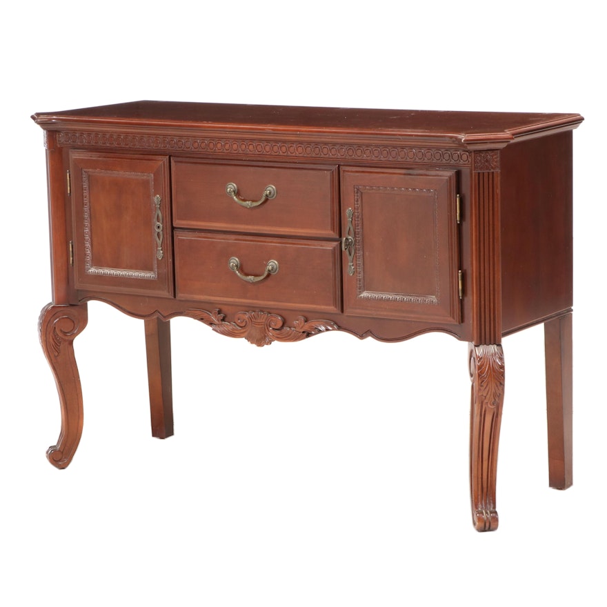 Louis XV Style Contemporary Walnut-Stained Sideboard