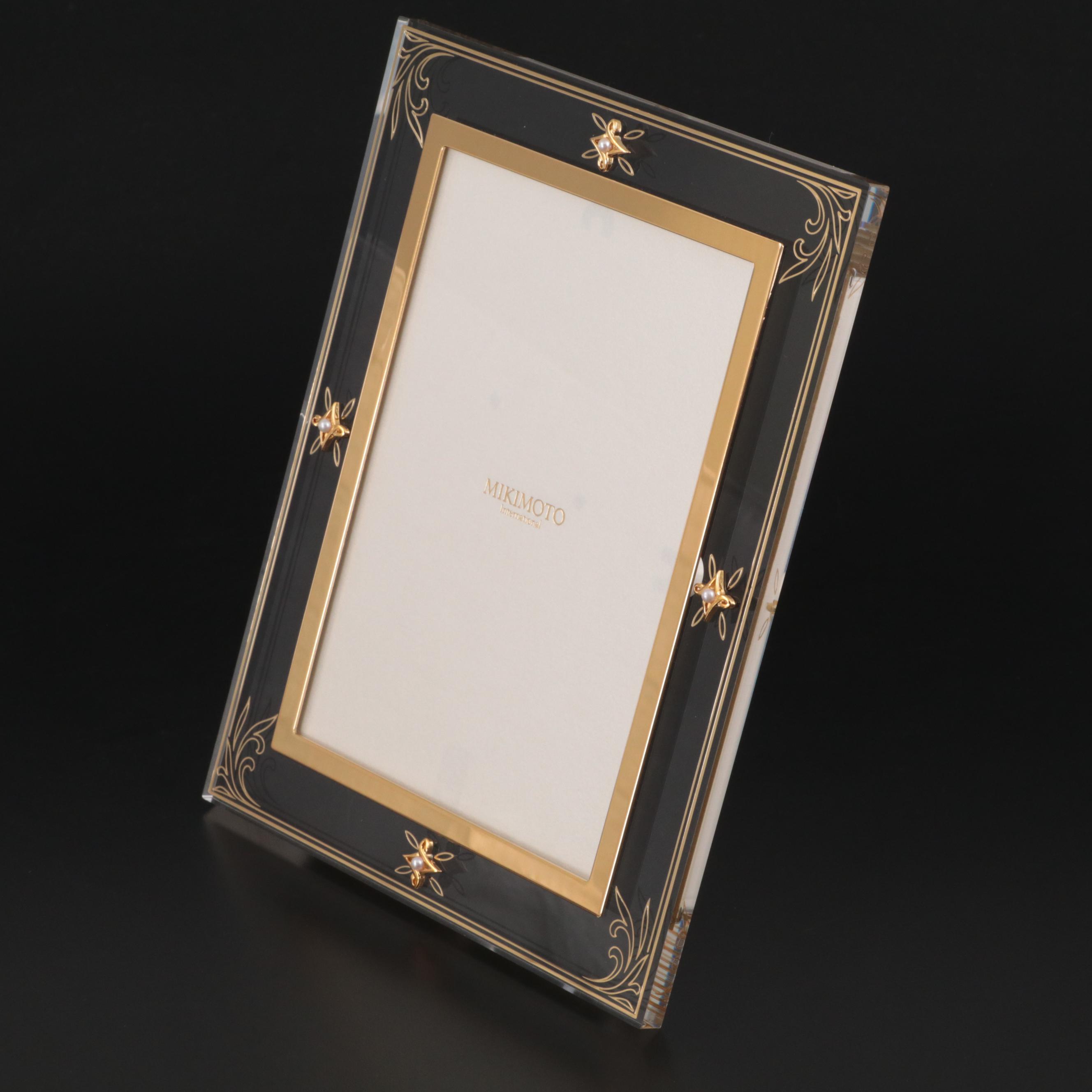 Mikimoto International Table Top Frame with Cultured Pearls