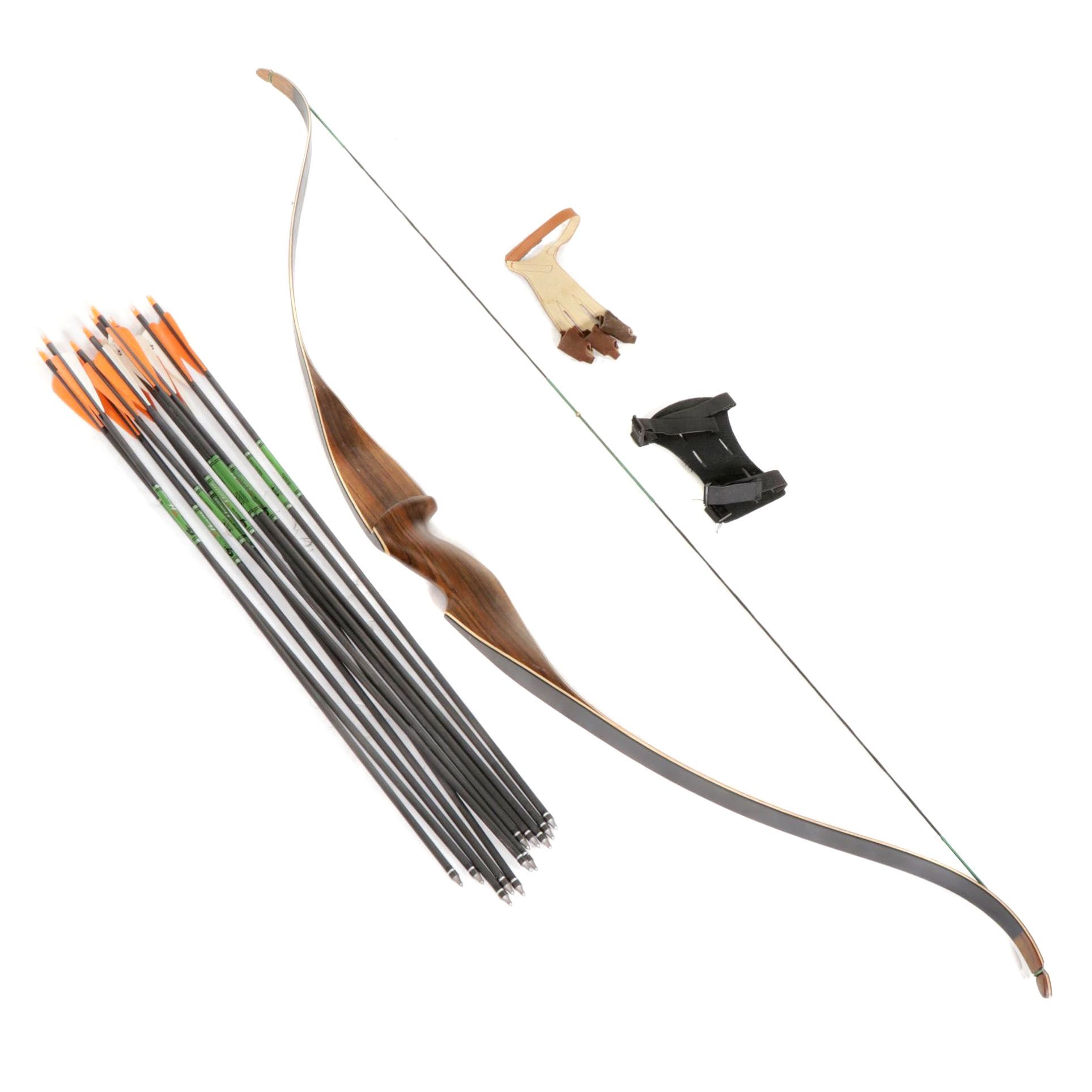 Martin Archery X-200 Recurve Bow with Gold Tip XT Hunter Arrows