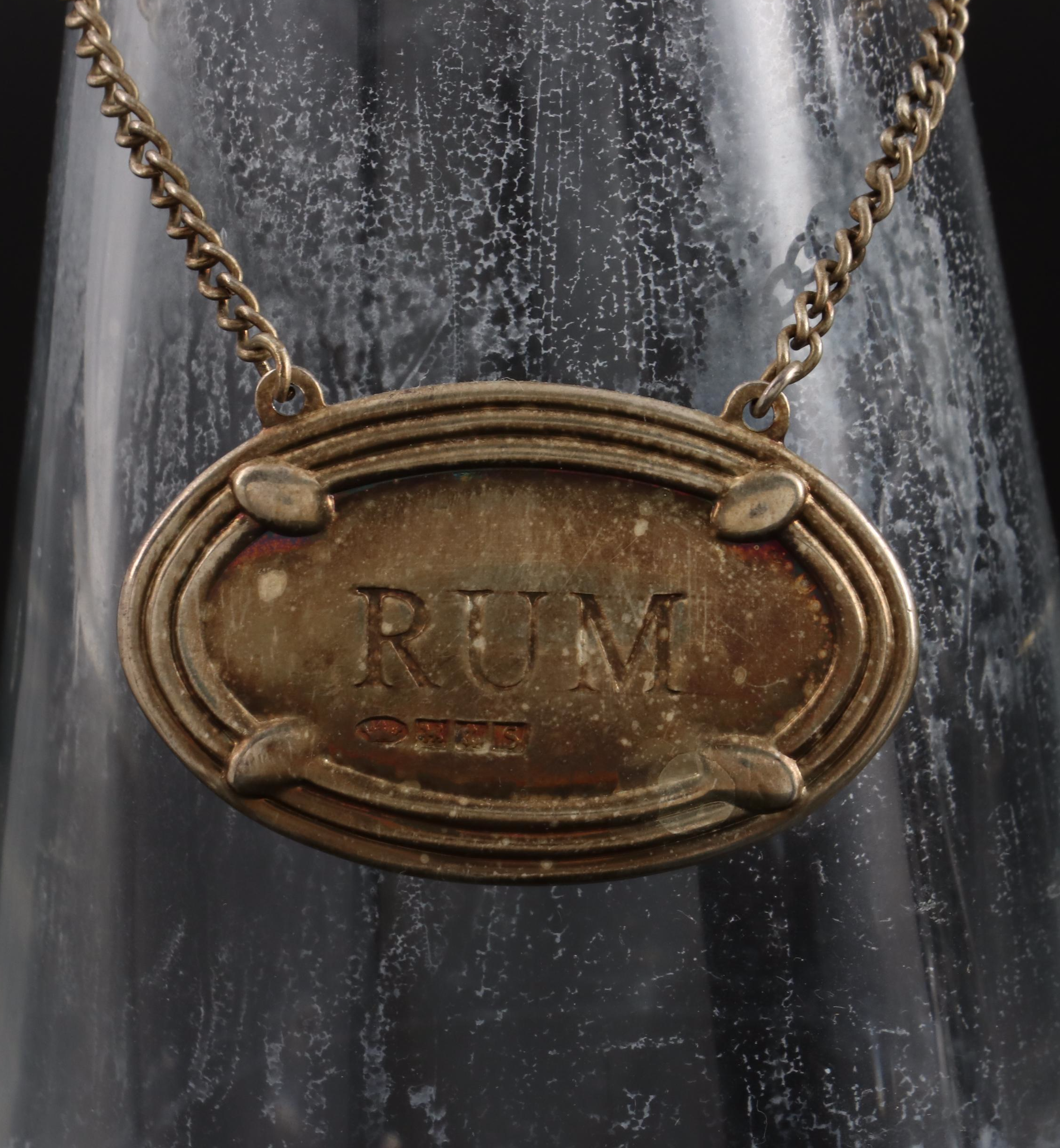 Liquor Decanters with Pottery Barn English Sterling Labels and Crystal Perfume