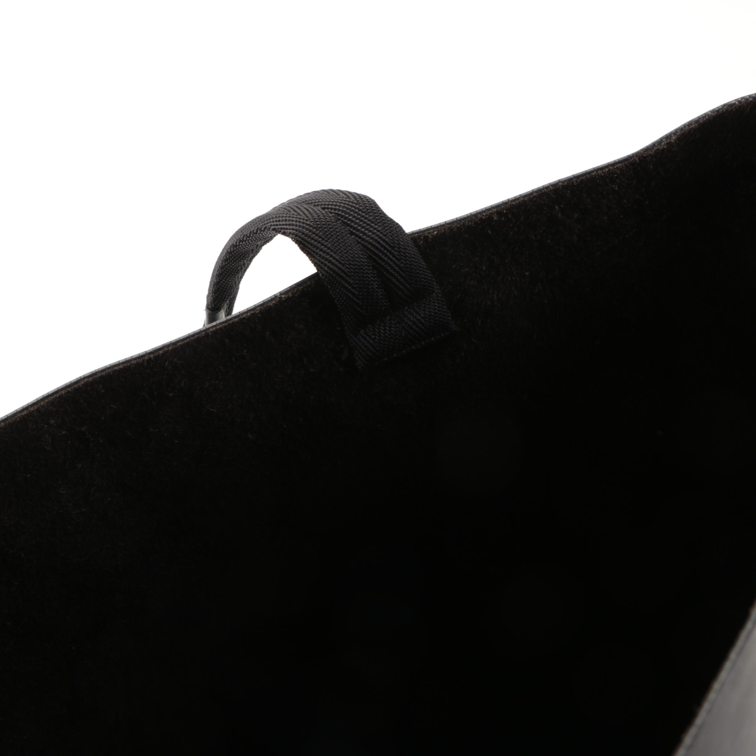 Prada Shopping Tote with Pouch in Smooth Black Leather