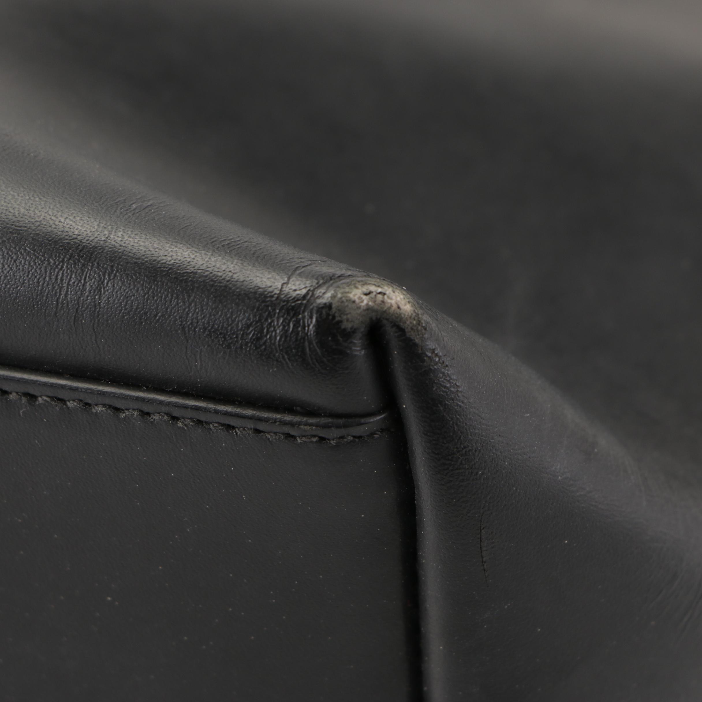 Prada Shopping Tote with Pouch in Smooth Black Leather