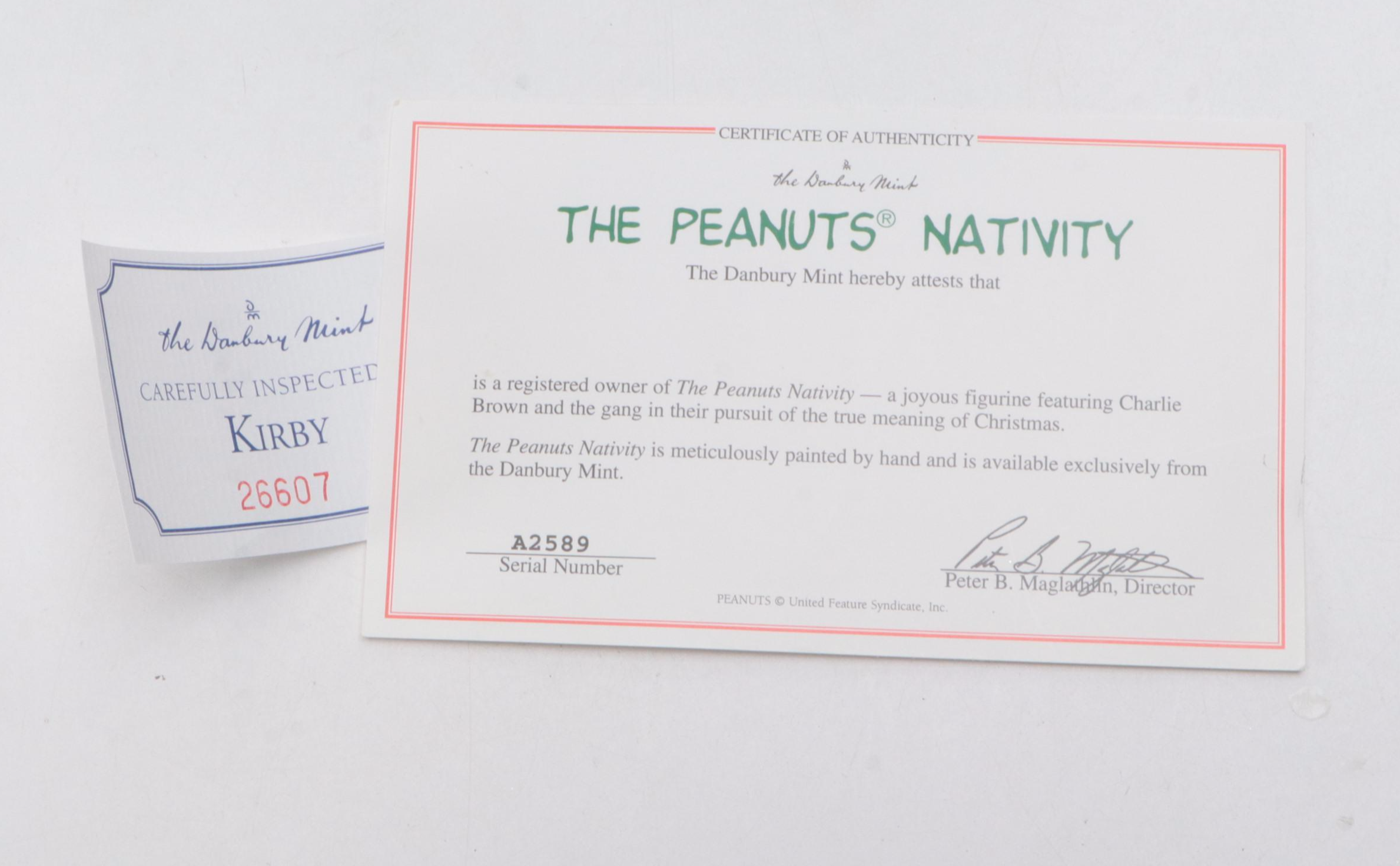 Danbury Mint Peanuts Nativity Scene Resin Figural Group