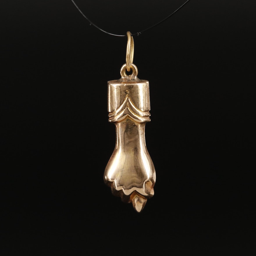 Vintage 18K Figa Pendant