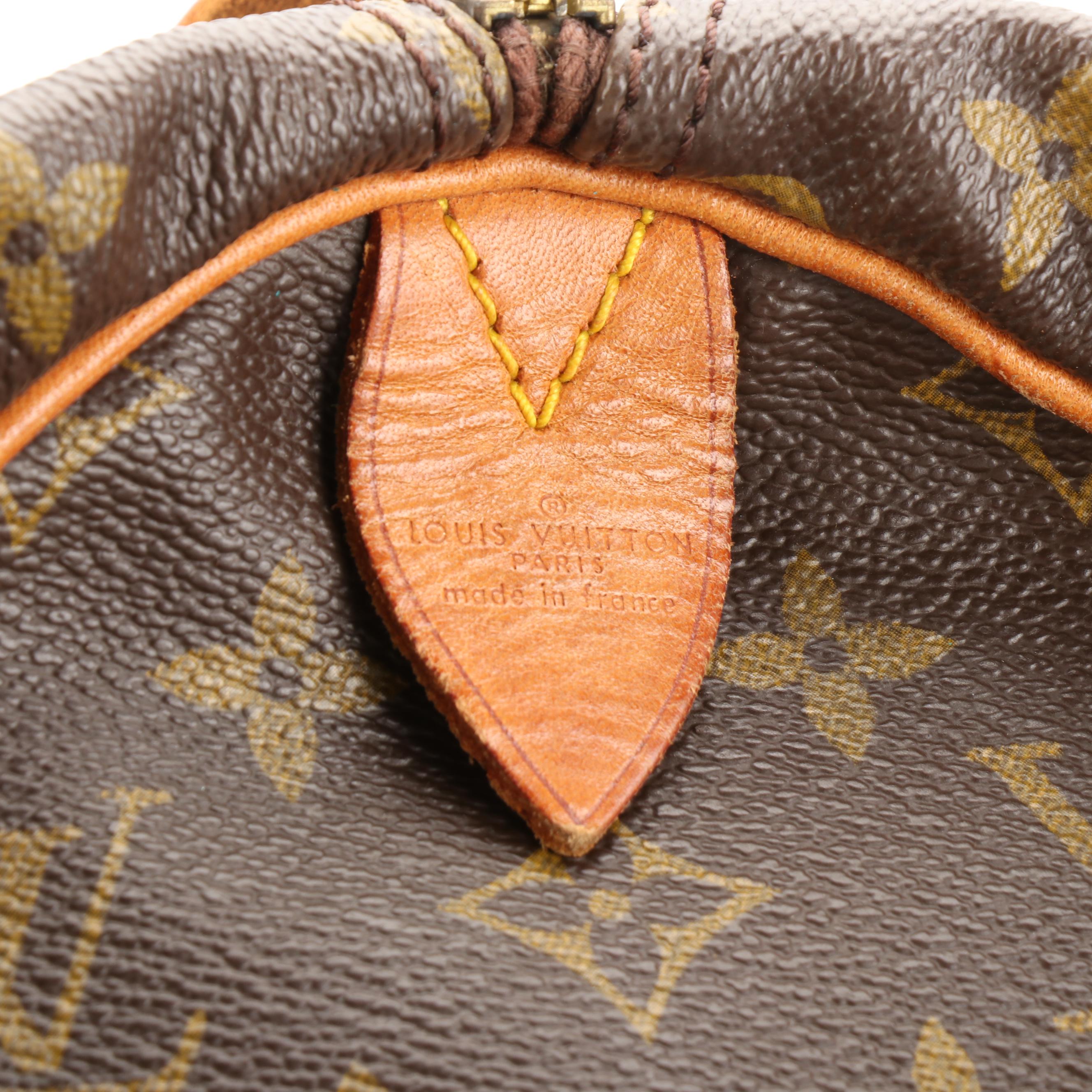 Louis Vuitton Keepall 45 Travel Bag in Monogram Canvas and Vachetta Leather