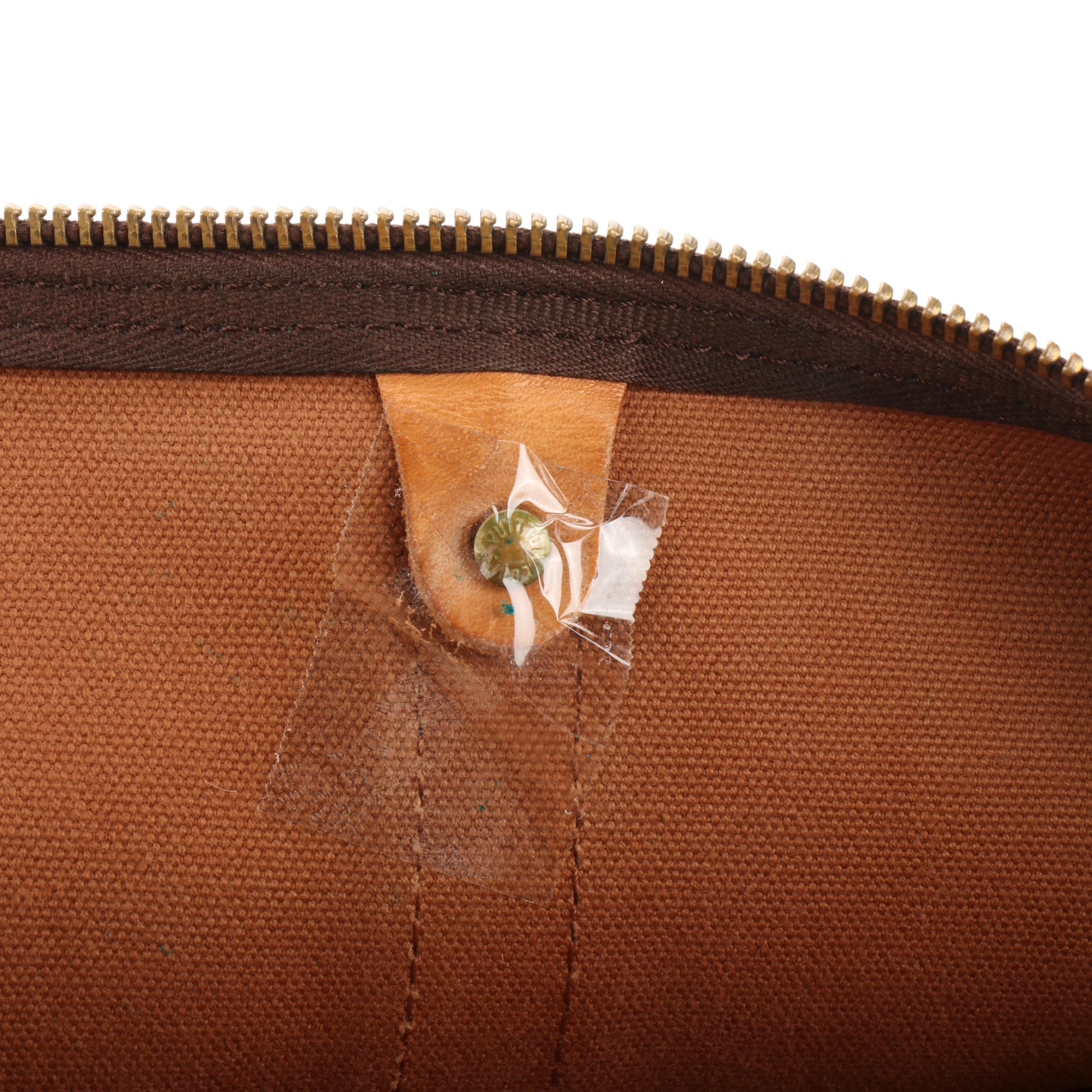 Louis Vuitton Keepall 45 Travel Bag in Monogram Canvas and Vachetta Leather