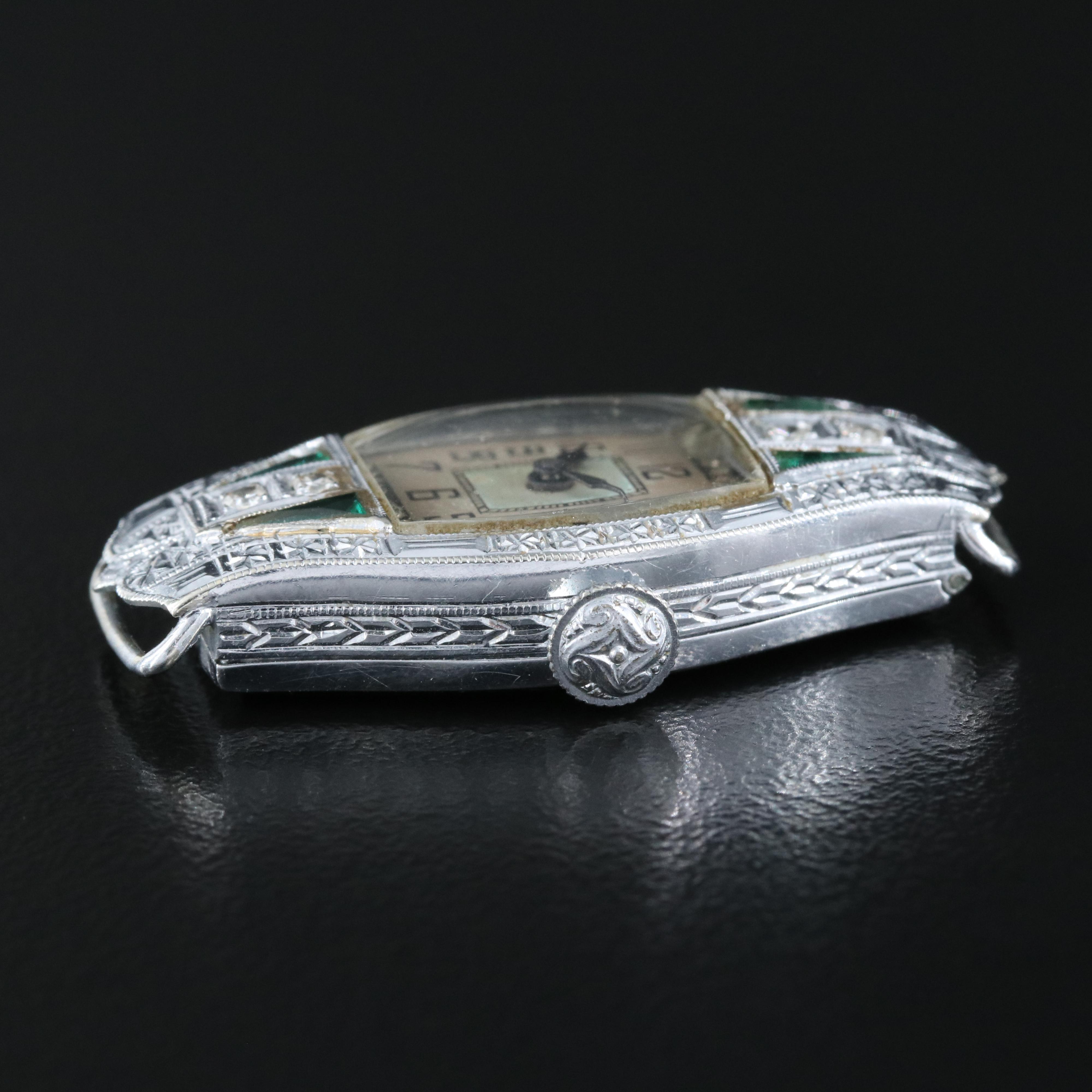 Vintage 14K Diamond De Frece Swiss Watch