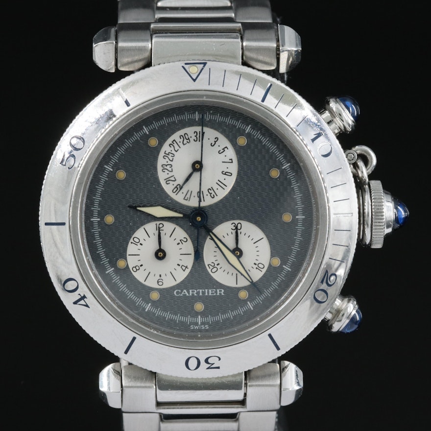 Cartier Pasha de Cartier Quartz Chronograph Wristwatch