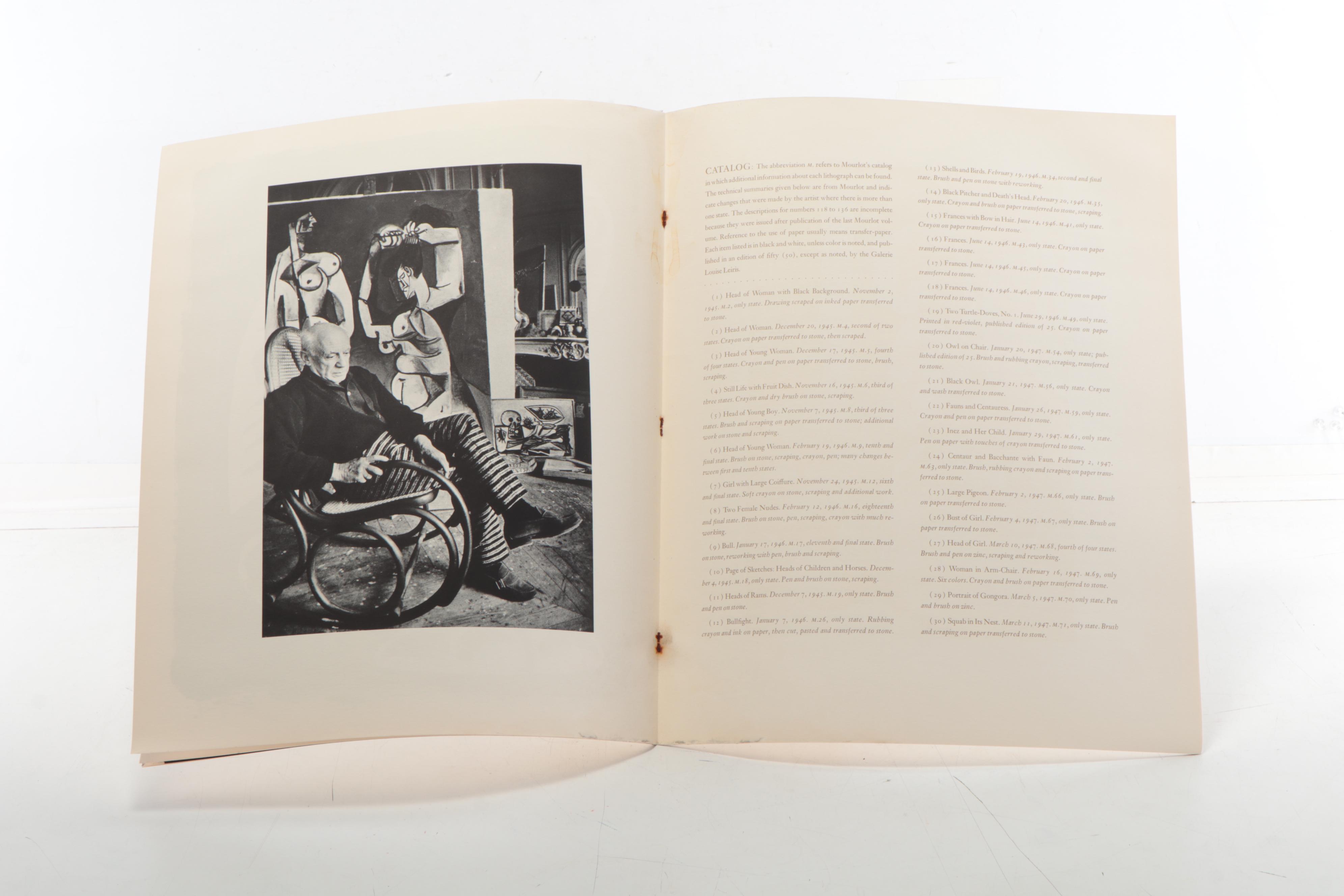 Cincinnati Art Museum Catalog for Pablo Picasso Lithograph Exhibition, 1959