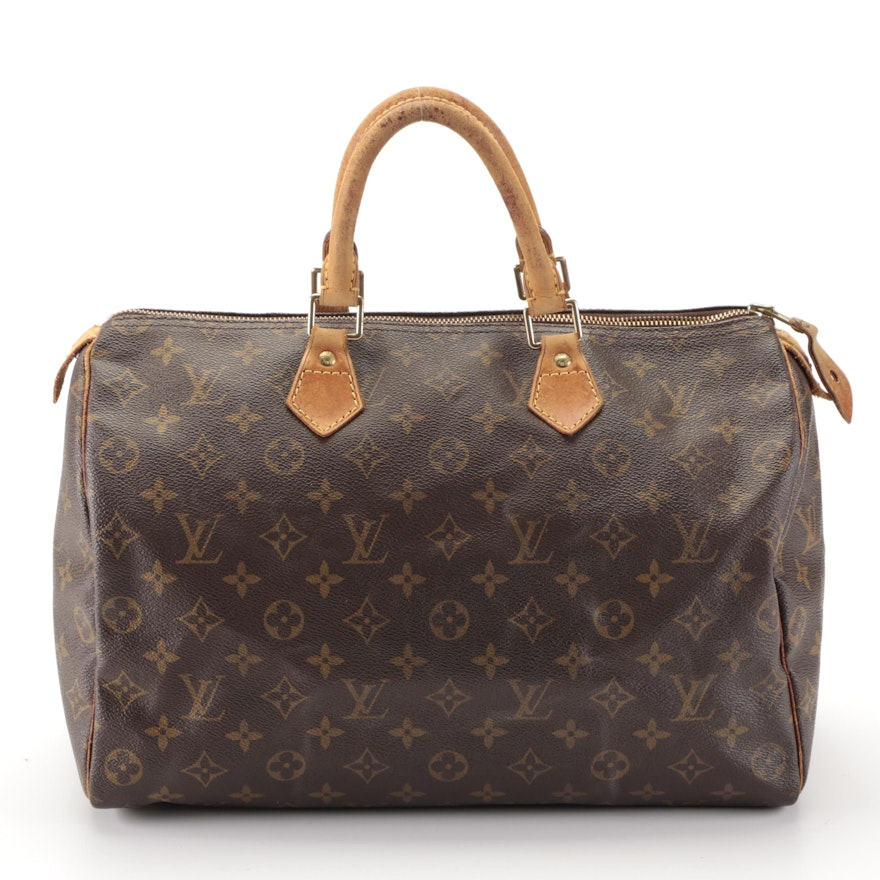 Louis Vuitton Speedy 35 in Monogram Canvas and Vachetta Leather