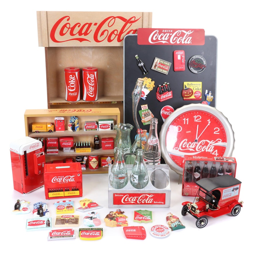 Coca-Cola Wall Clock, Magnets, Figurines and Other Advertising Memorabilia