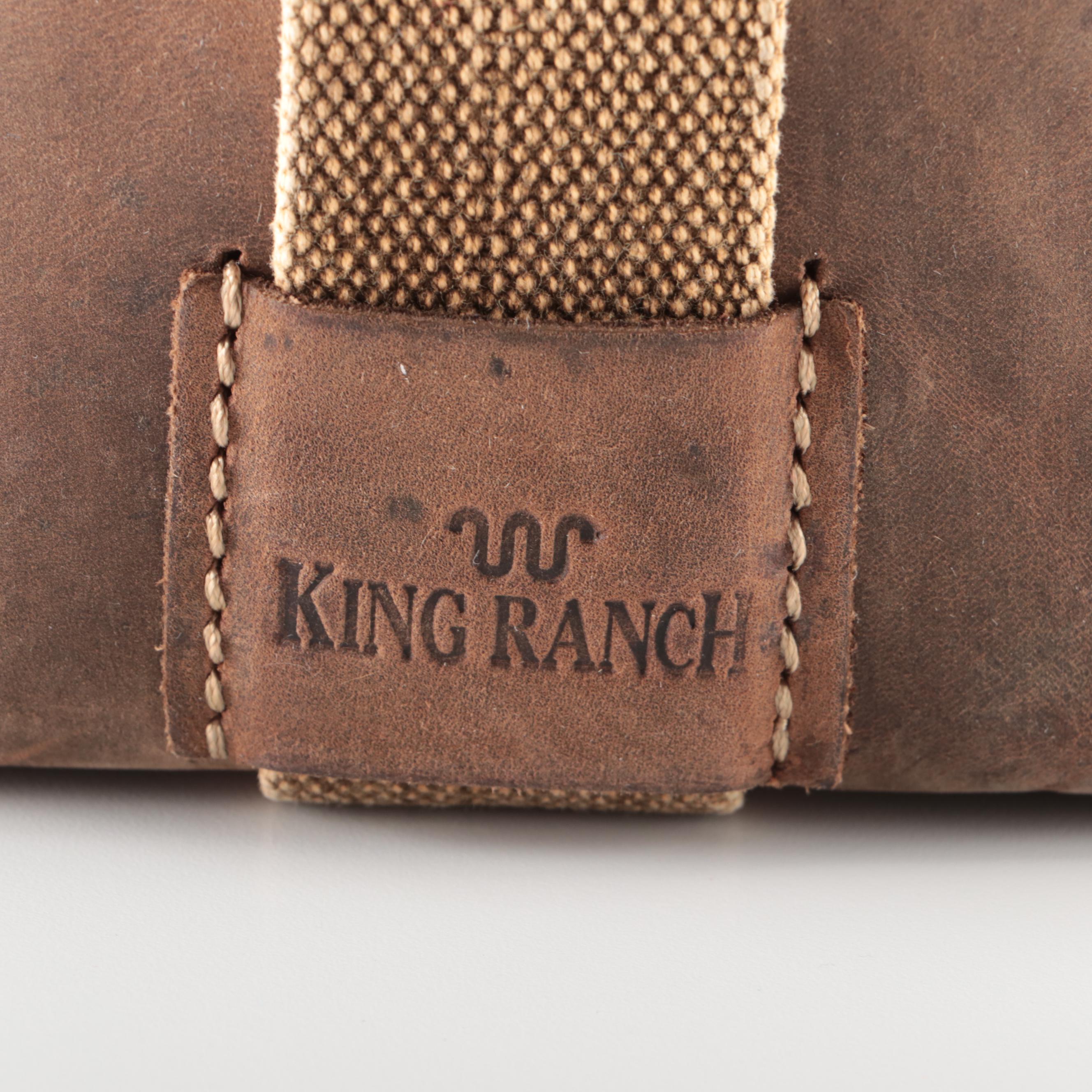 King Ranch Saddle Shop Carry-On Bag in Waxed Leather and Canvas
