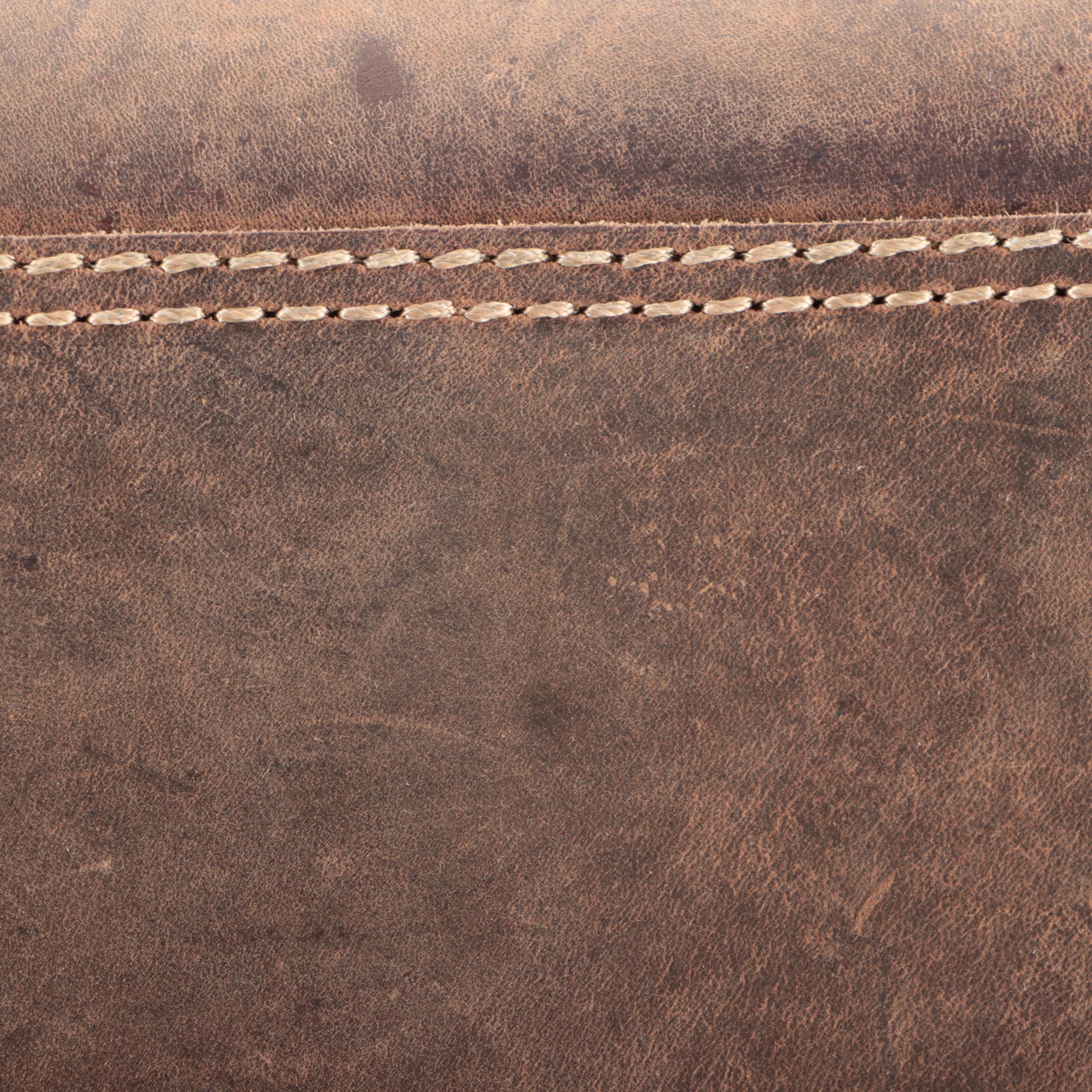 King Ranch Saddle Shop Carry-On Bag in Waxed Leather and Canvas