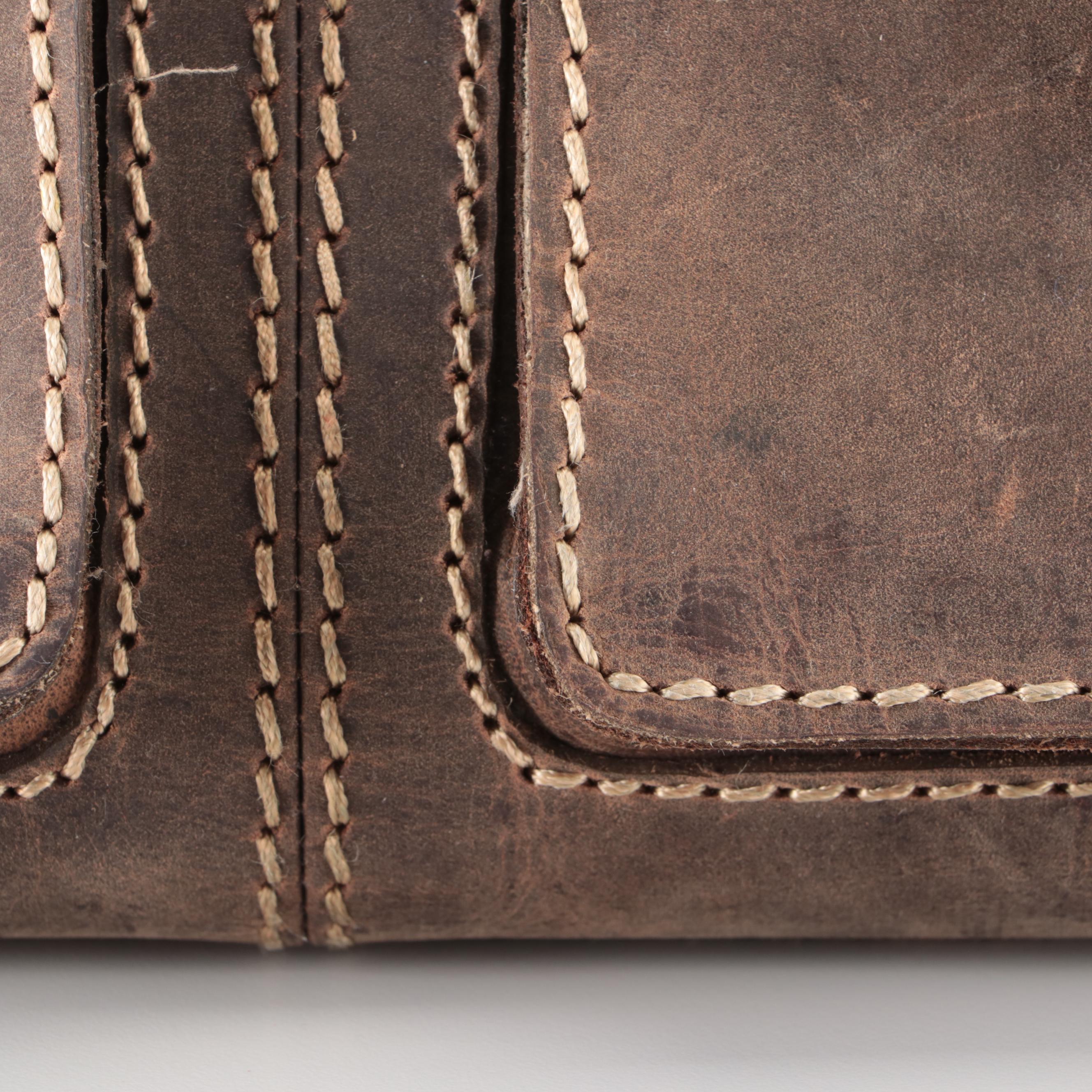 King Ranch Saddle Shop Carry-On Bag in Waxed Leather and Canvas