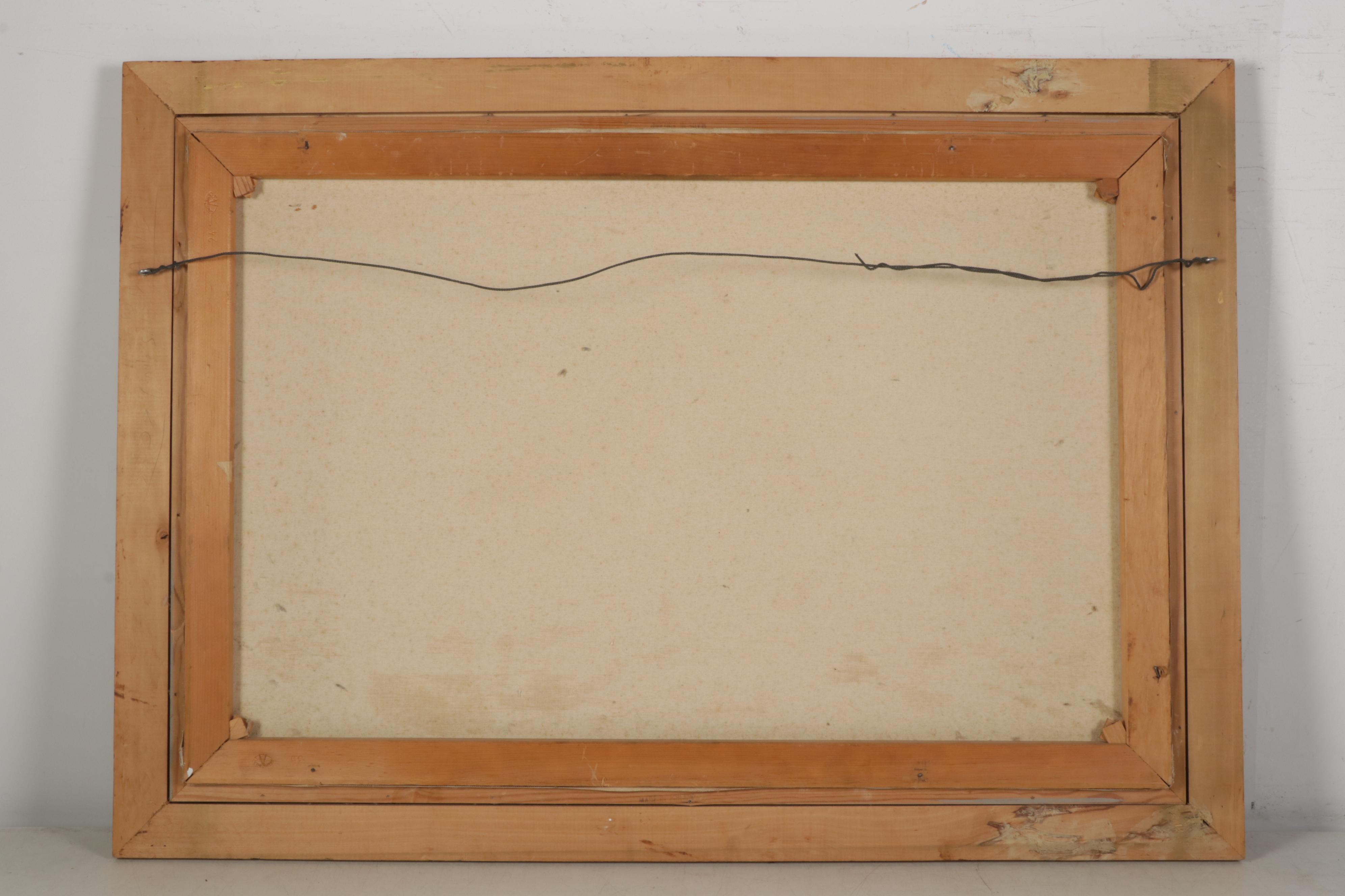 V. Del Monte Seascape Oil Painting of Mediterranean Coastal Village, 1973