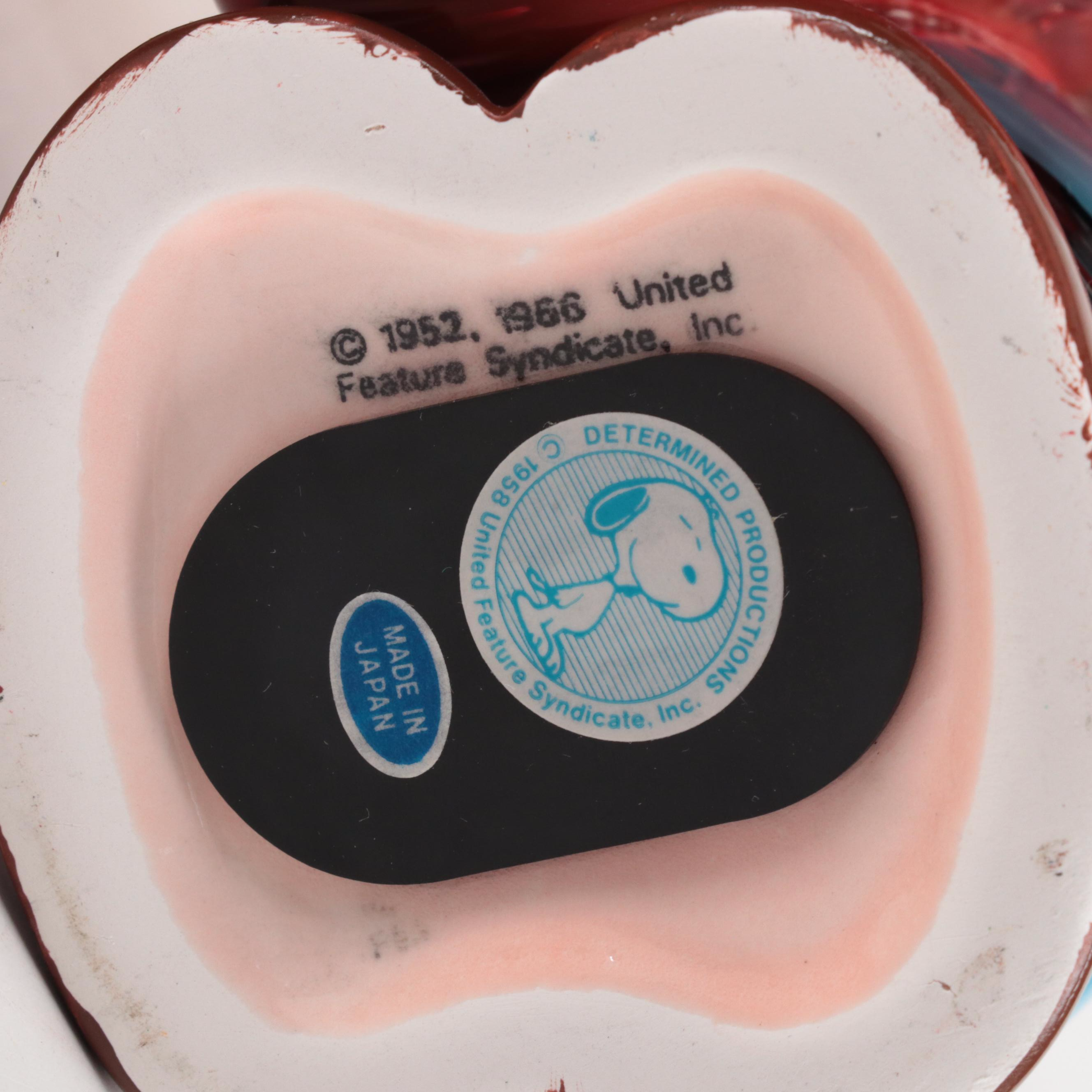 The Peanuts Gang Playing Instruments Ceramic Coin Still Banks, 1966