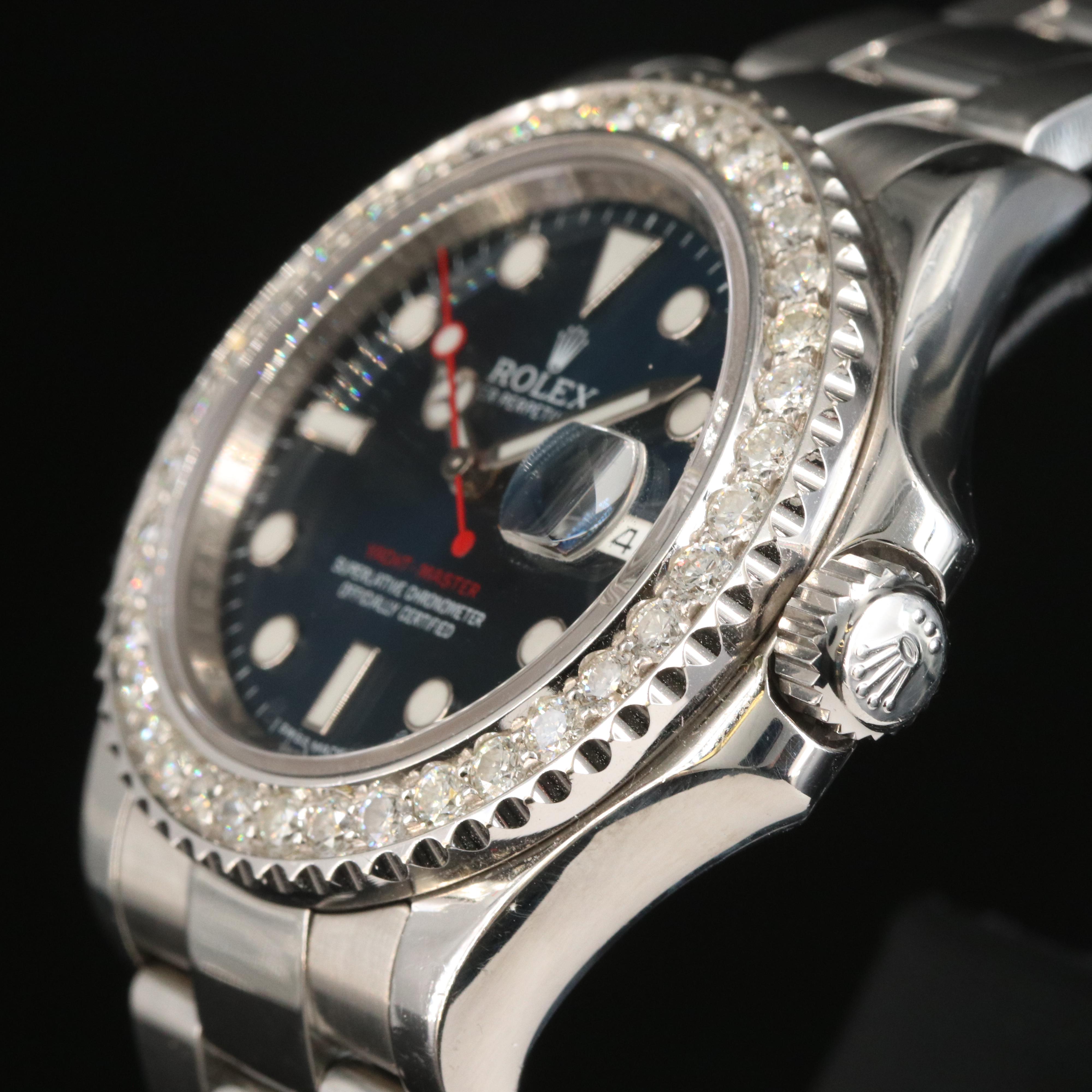 Circa 2013 Rolex Oyster Perpetual Yacht-Master 2.56 CTW Diamond Watch