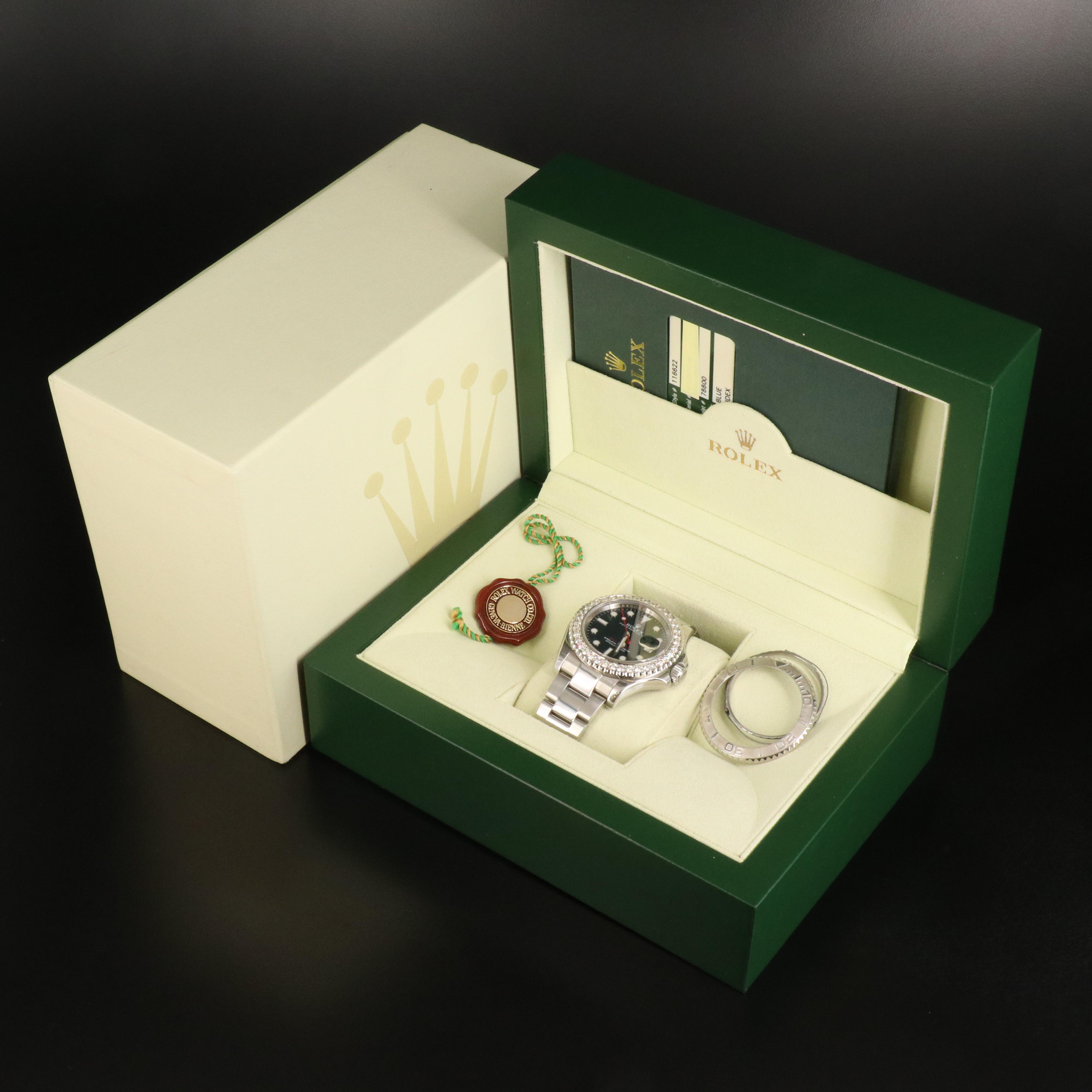 Circa 2013 Rolex Oyster Perpetual Yacht-Master 2.56 CTW Diamond Watch