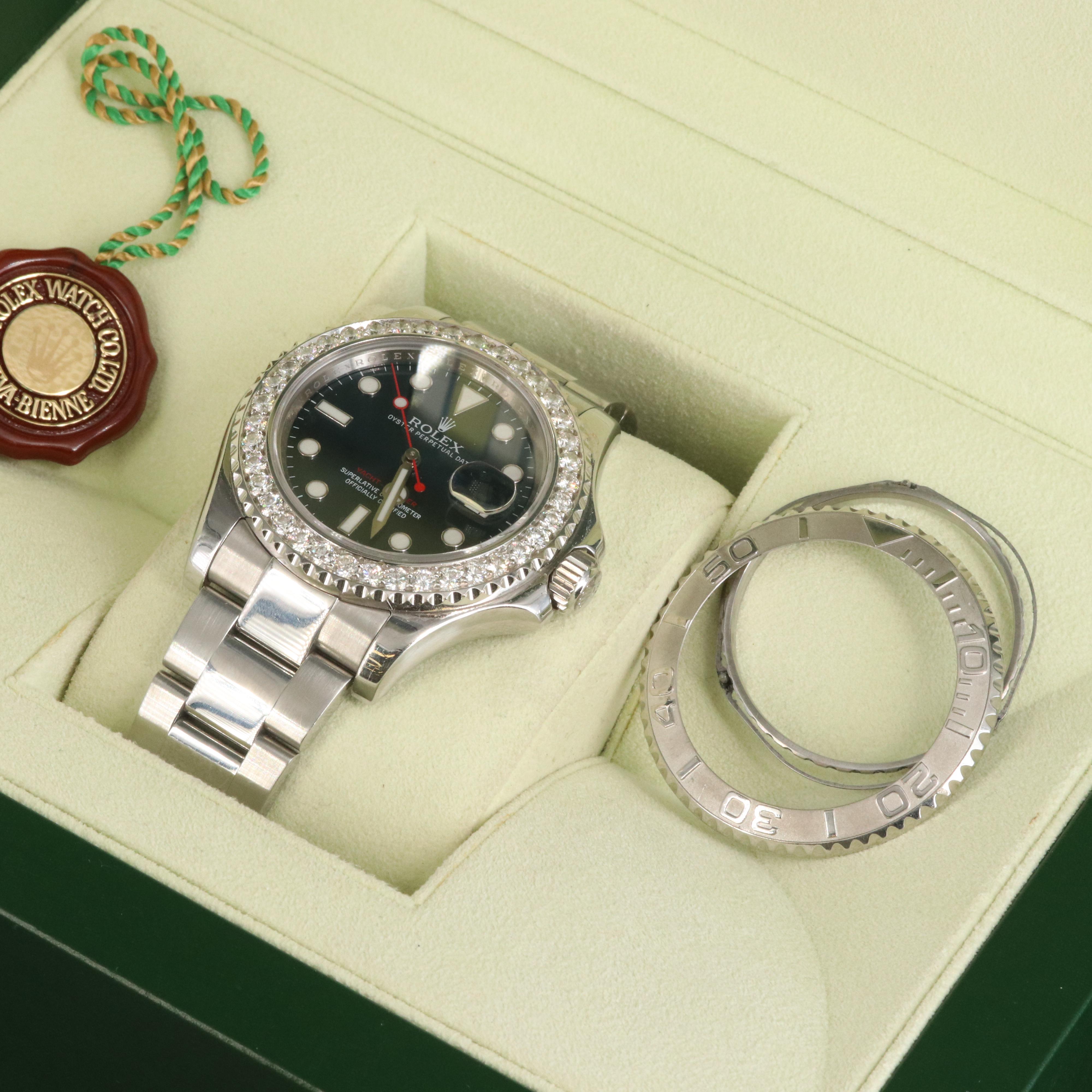 Circa 2013 Rolex Oyster Perpetual Yacht-Master 2.56 CTW Diamond Watch