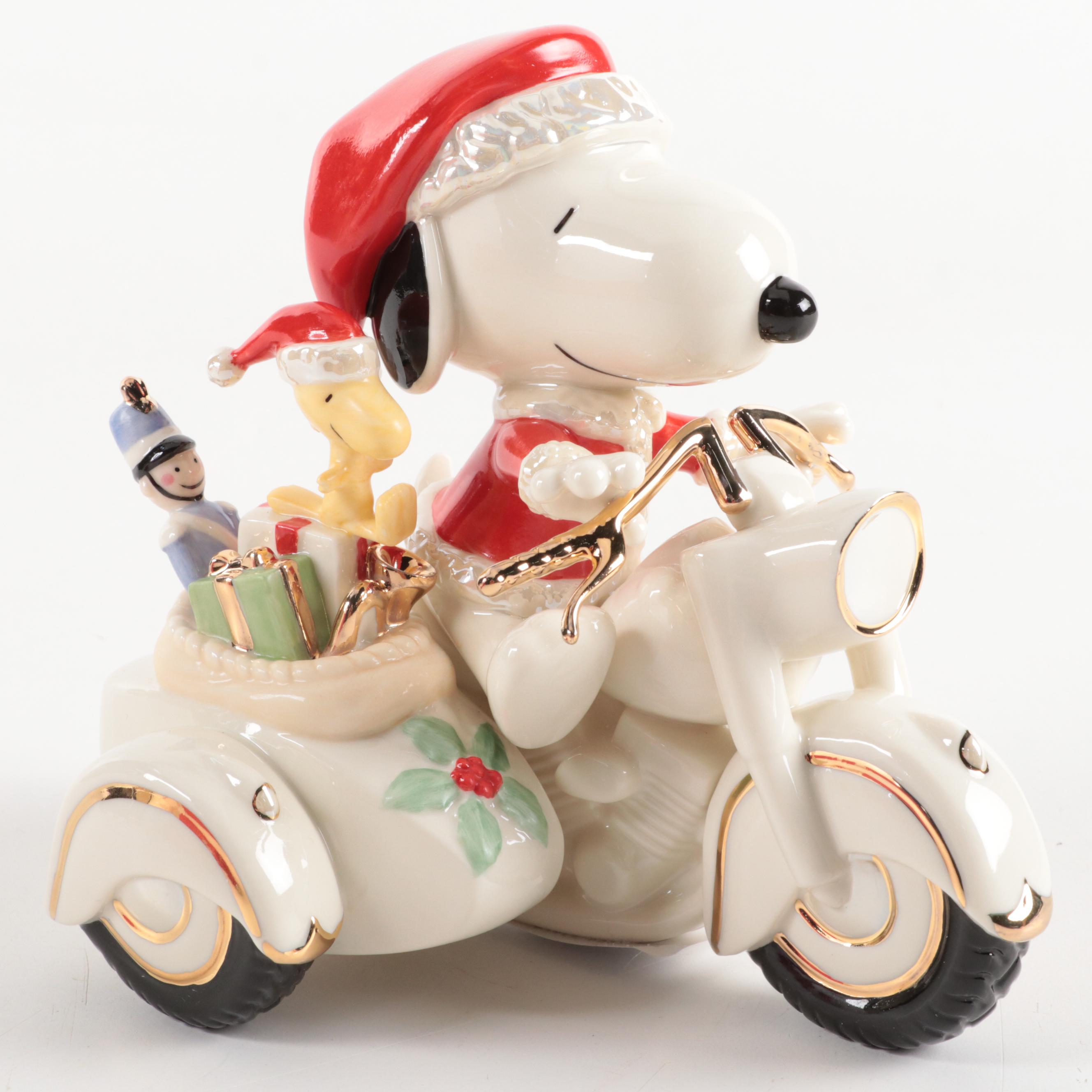 Lenox Bone China "Cruisin' at Christmas" and "Santa Snoopy's Midnight Ride"