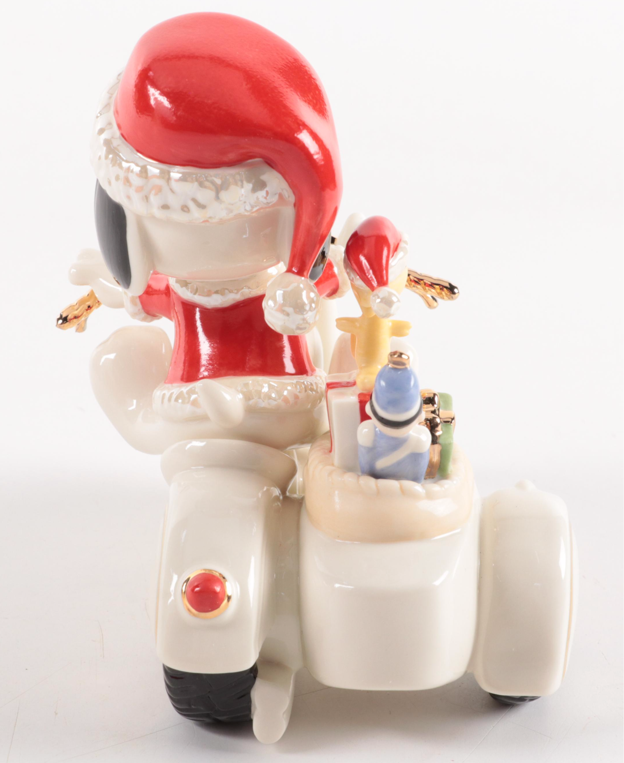 Lenox Bone China "Cruisin' at Christmas" and "Santa Snoopy's Midnight Ride"