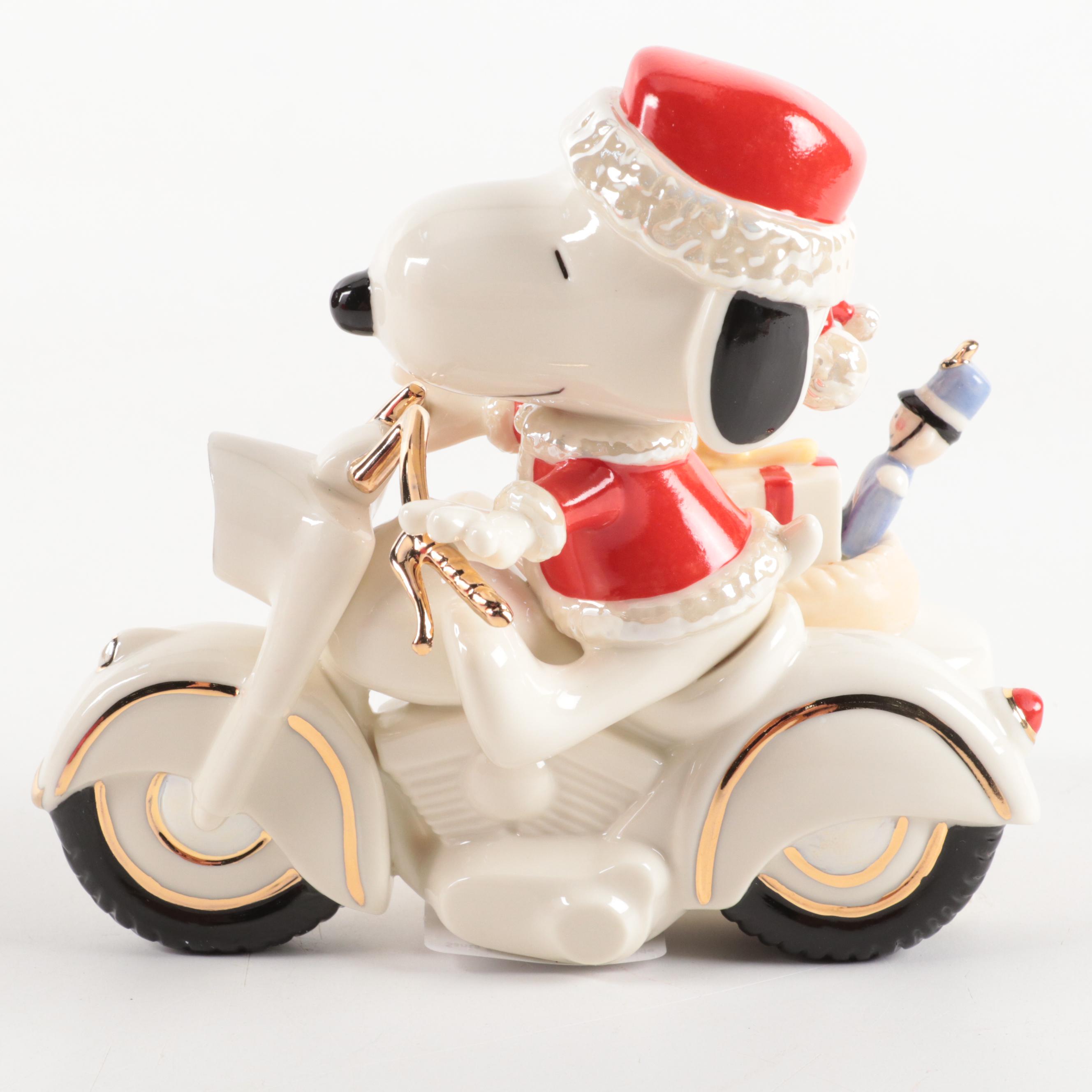 Lenox Bone China "Cruisin' at Christmas" and "Santa Snoopy's Midnight Ride"