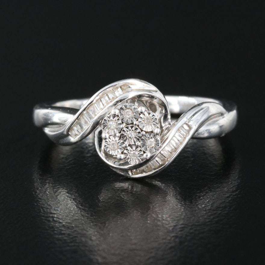 Sterling Diamond Ring