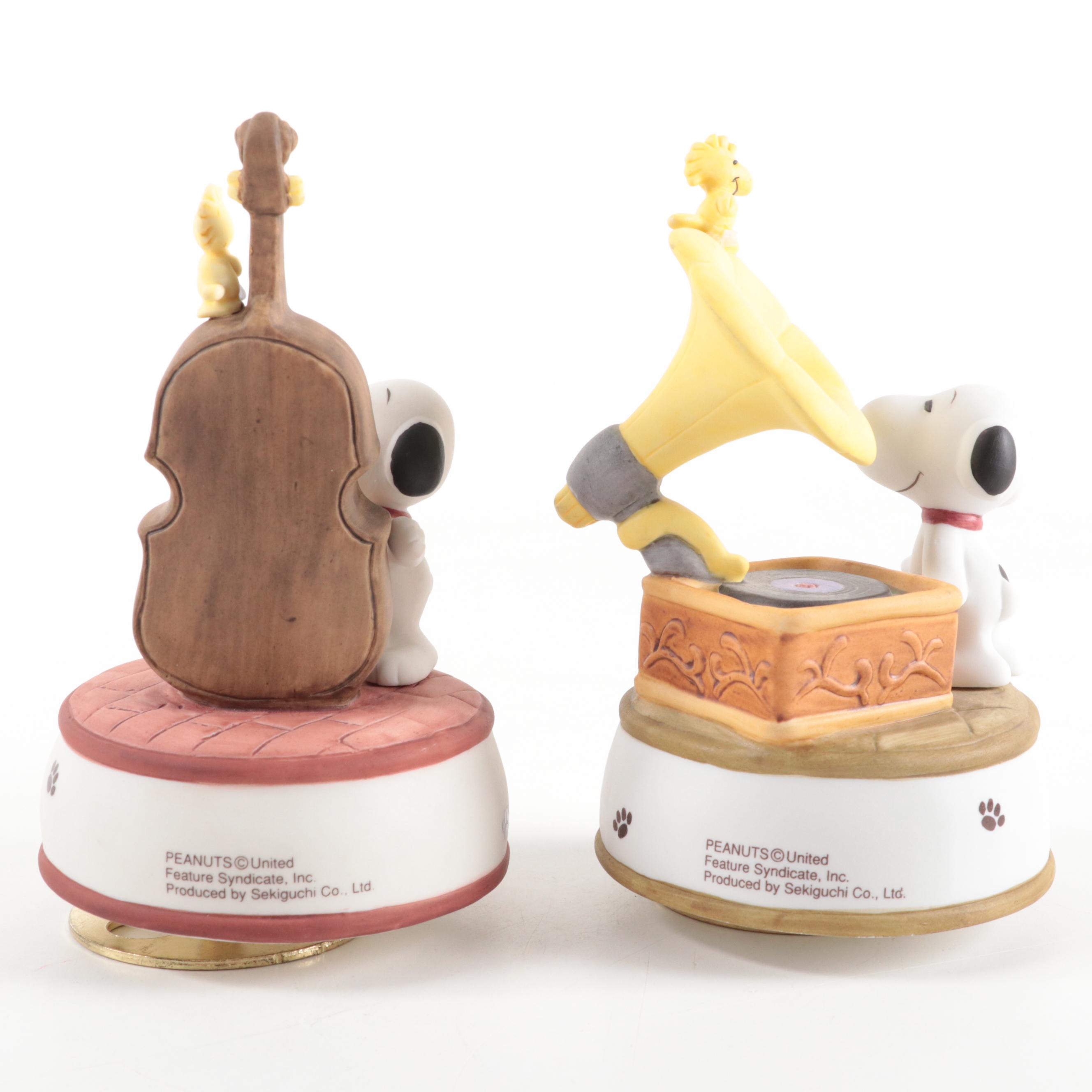 Sekiguchi "Snoopy" Peanuts Porcelain Musical Figurines