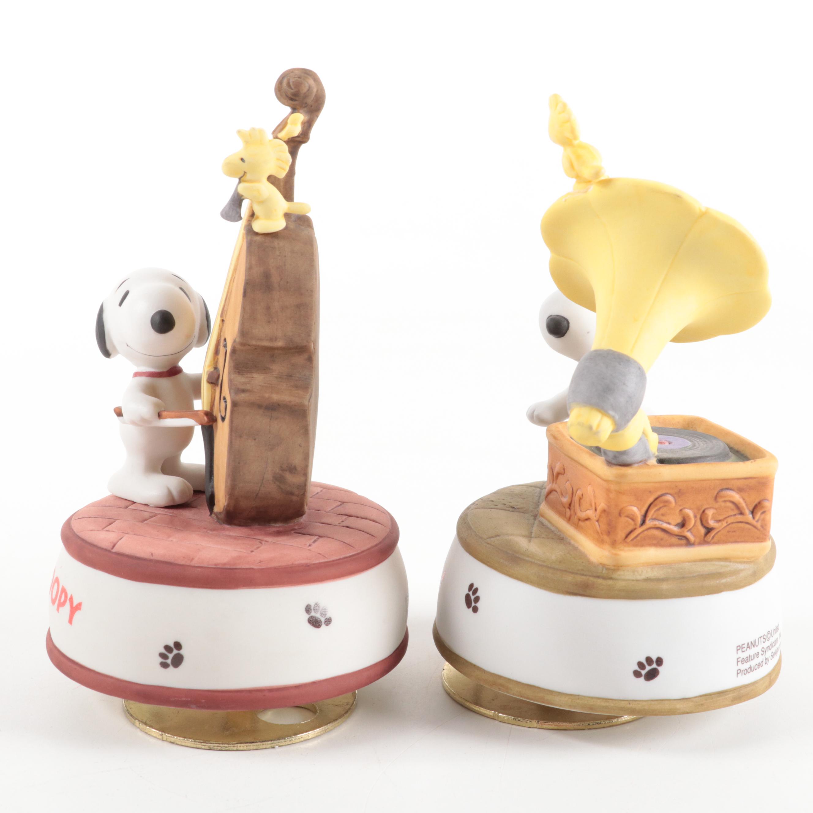 Sekiguchi "Snoopy" Peanuts Porcelain Musical Figurines