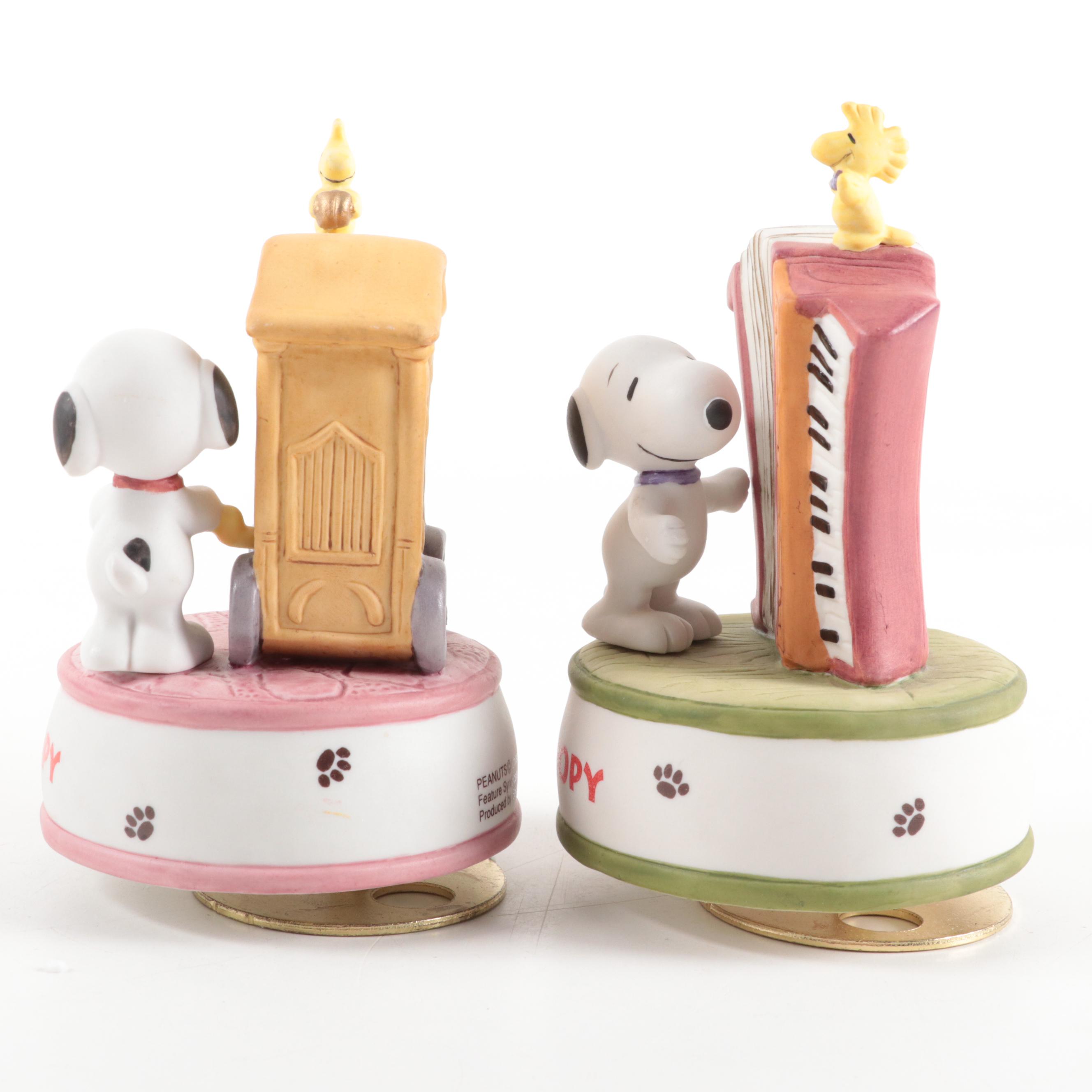 Sekiguchi "Snoopy" Peanuts Porcelain Musical Figurines