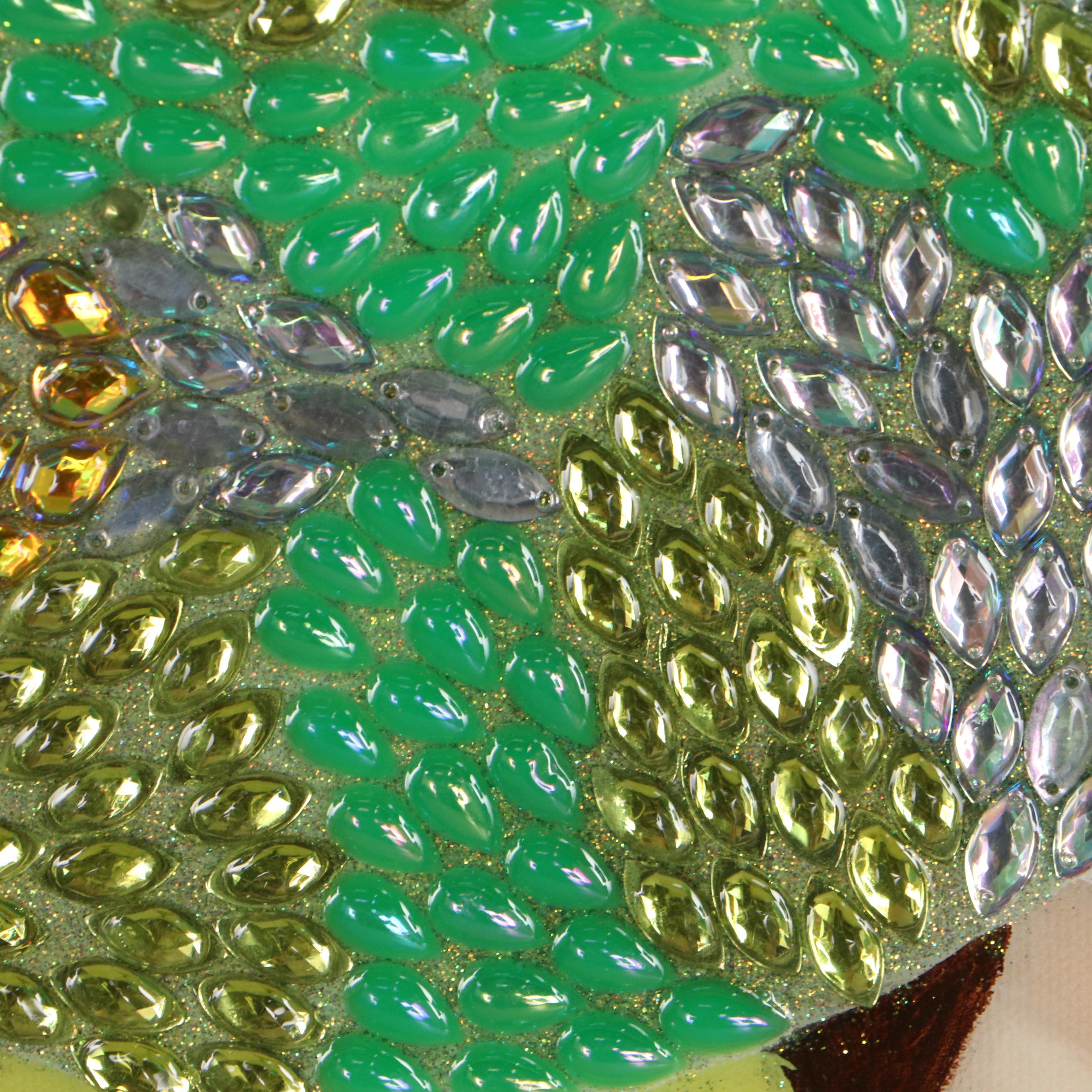 Ashley Longshore Mixed Media Painting of Audrey Hepburn