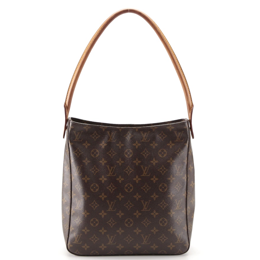 Louis Vuitton Looping MM Shoulder Bag in Monogram Canvas and Vachetta Leather