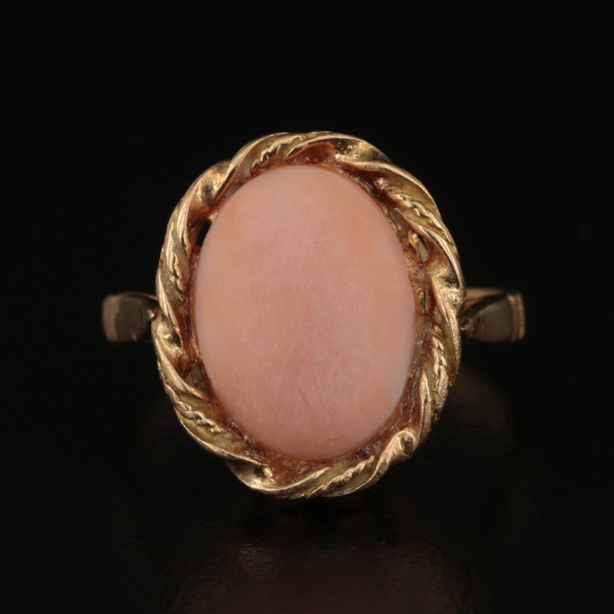 18K Coral Ring