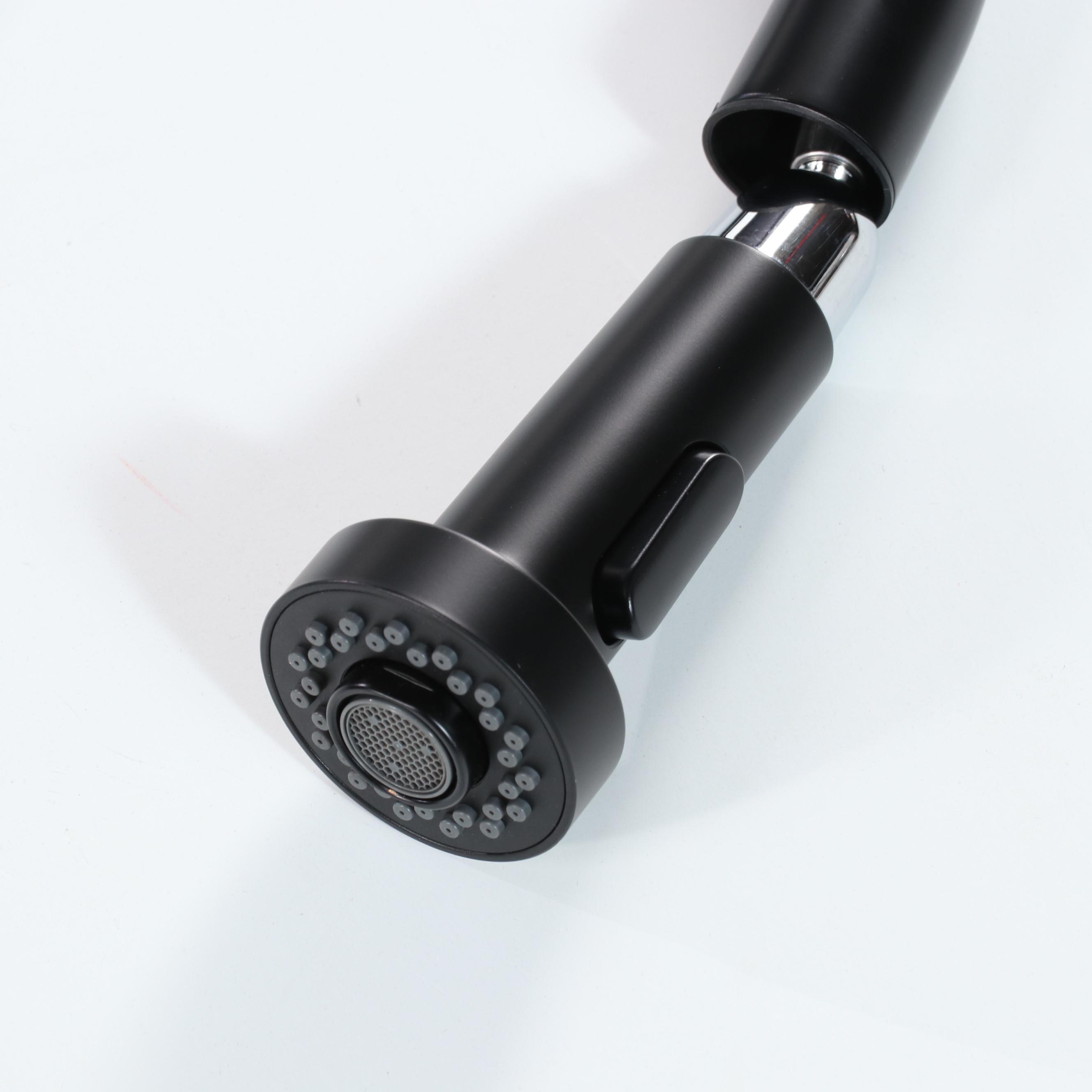 Stainless Steel Farmhouse Sink and Matte Black Pull-Down Kitchen Faucet