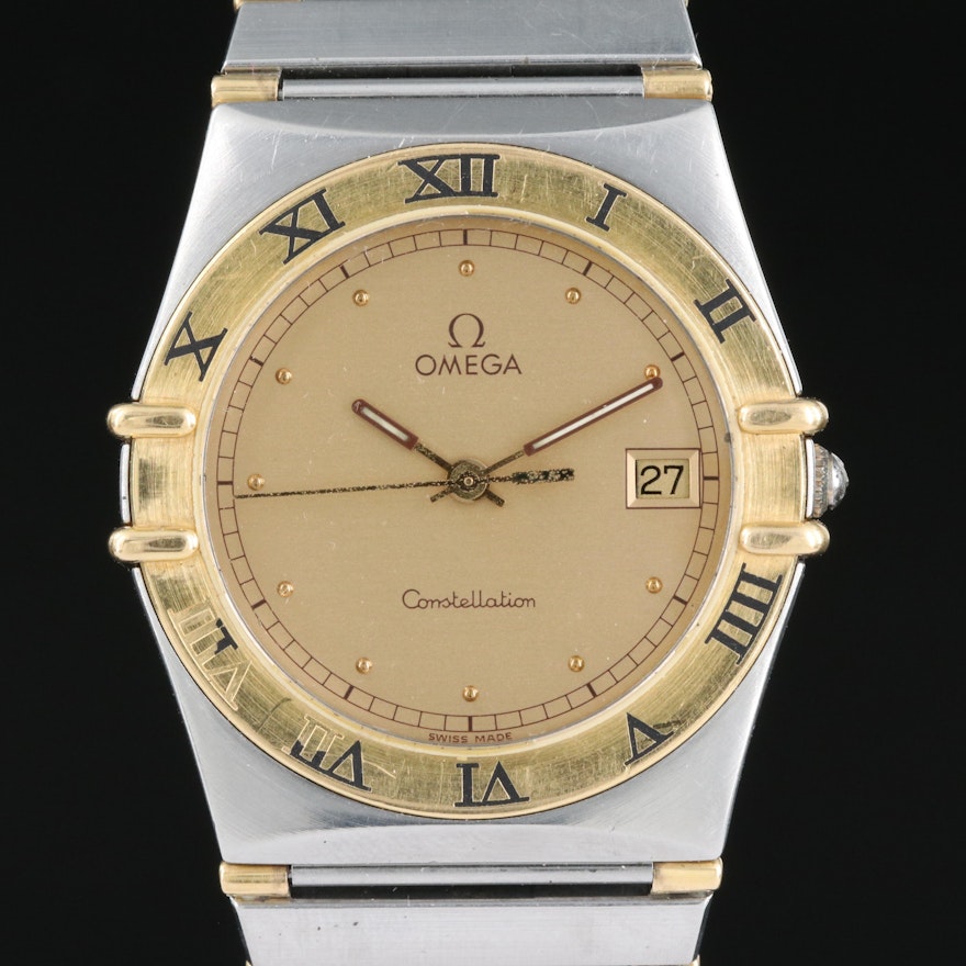 Omega Constellation Date Quartz Wristwatch