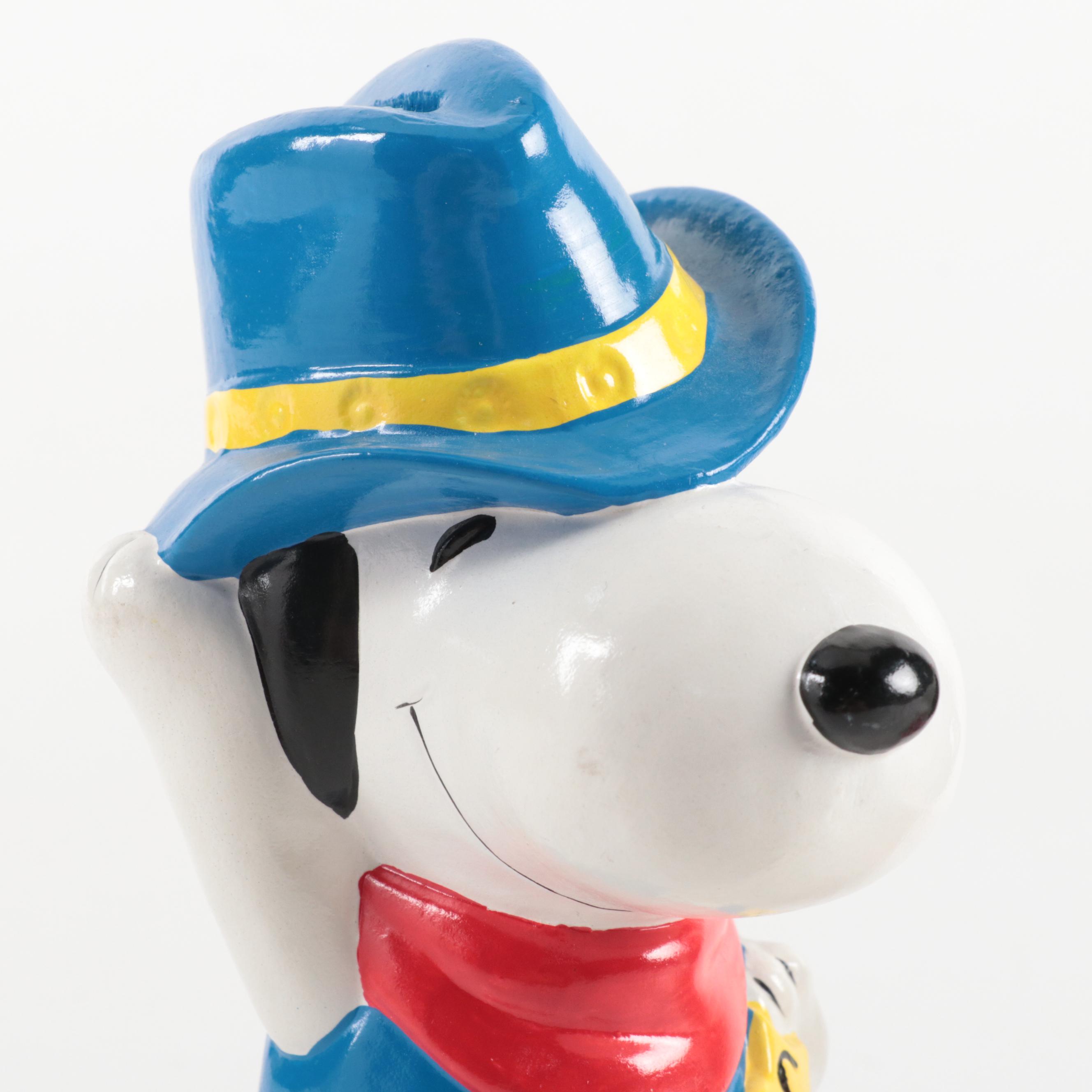 Sheriff Snoopy and Belle Mini Figural Coin Banks