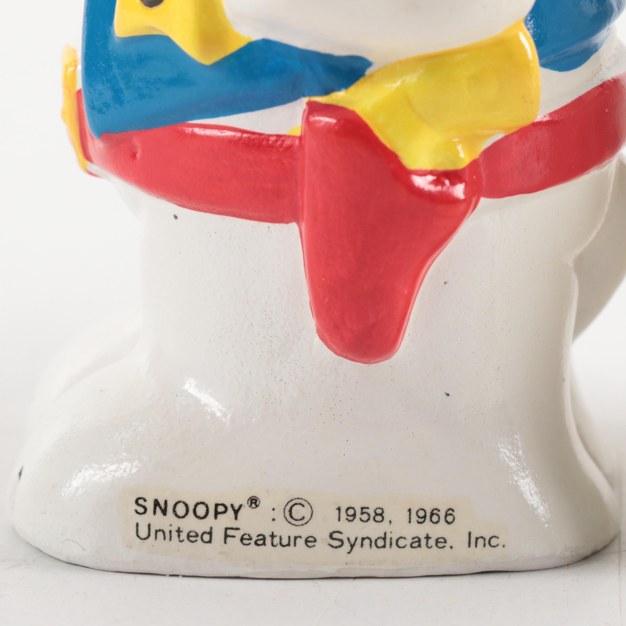 Sheriff Snoopy and Belle Mini Figural Coin Banks