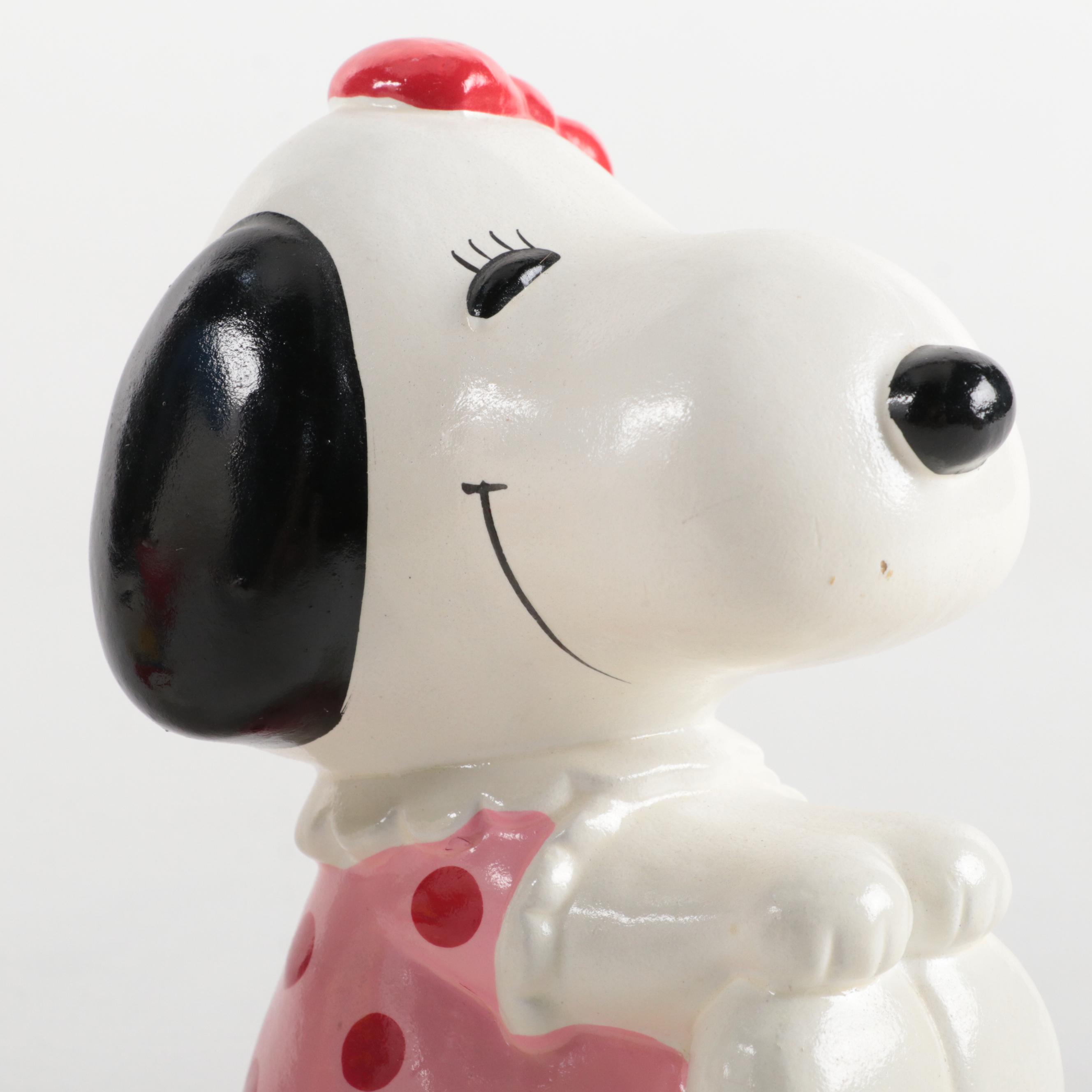 Sheriff Snoopy and Belle Mini Figural Coin Banks