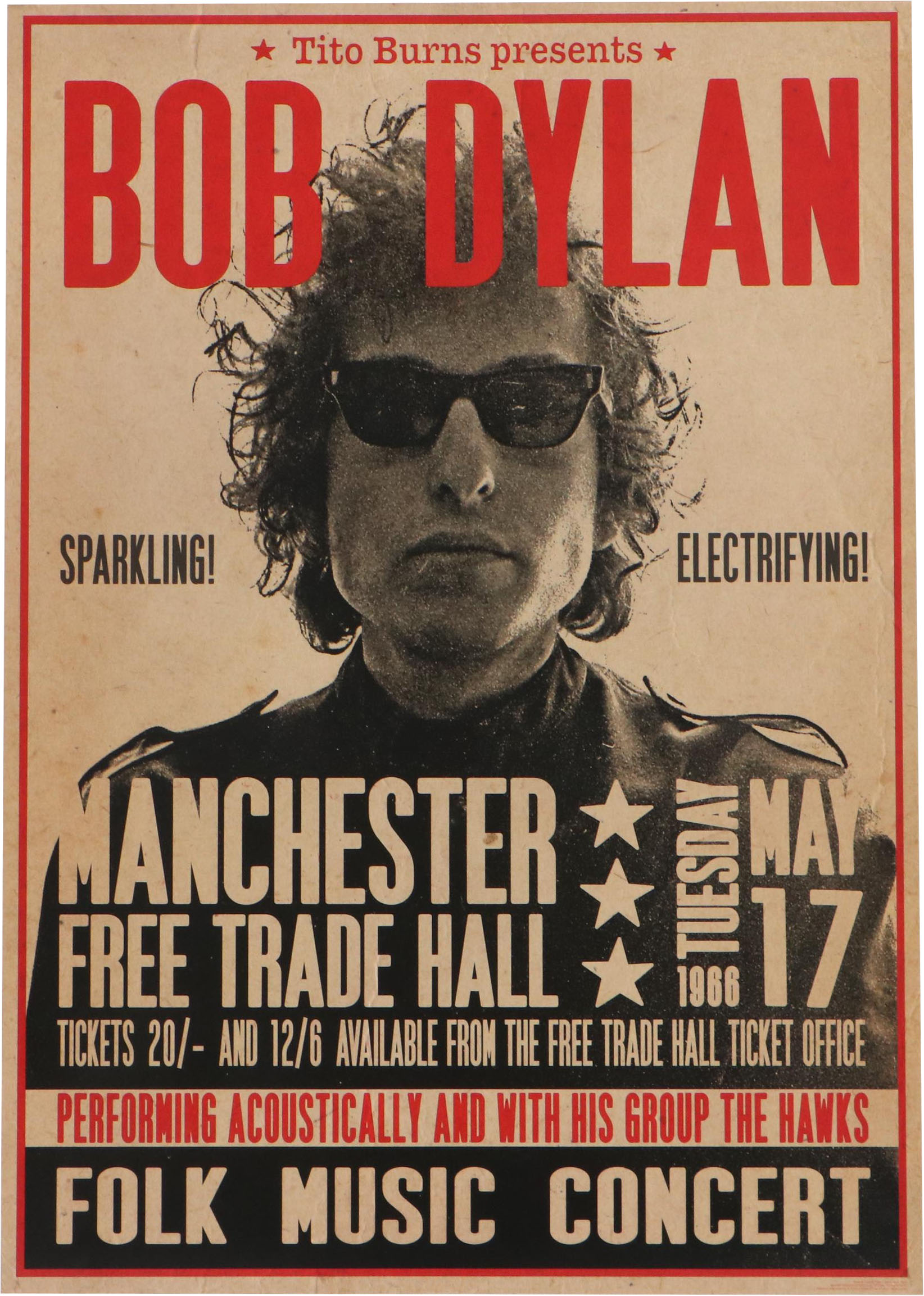 Bob Dylan Offset Lithograph Concert Poster